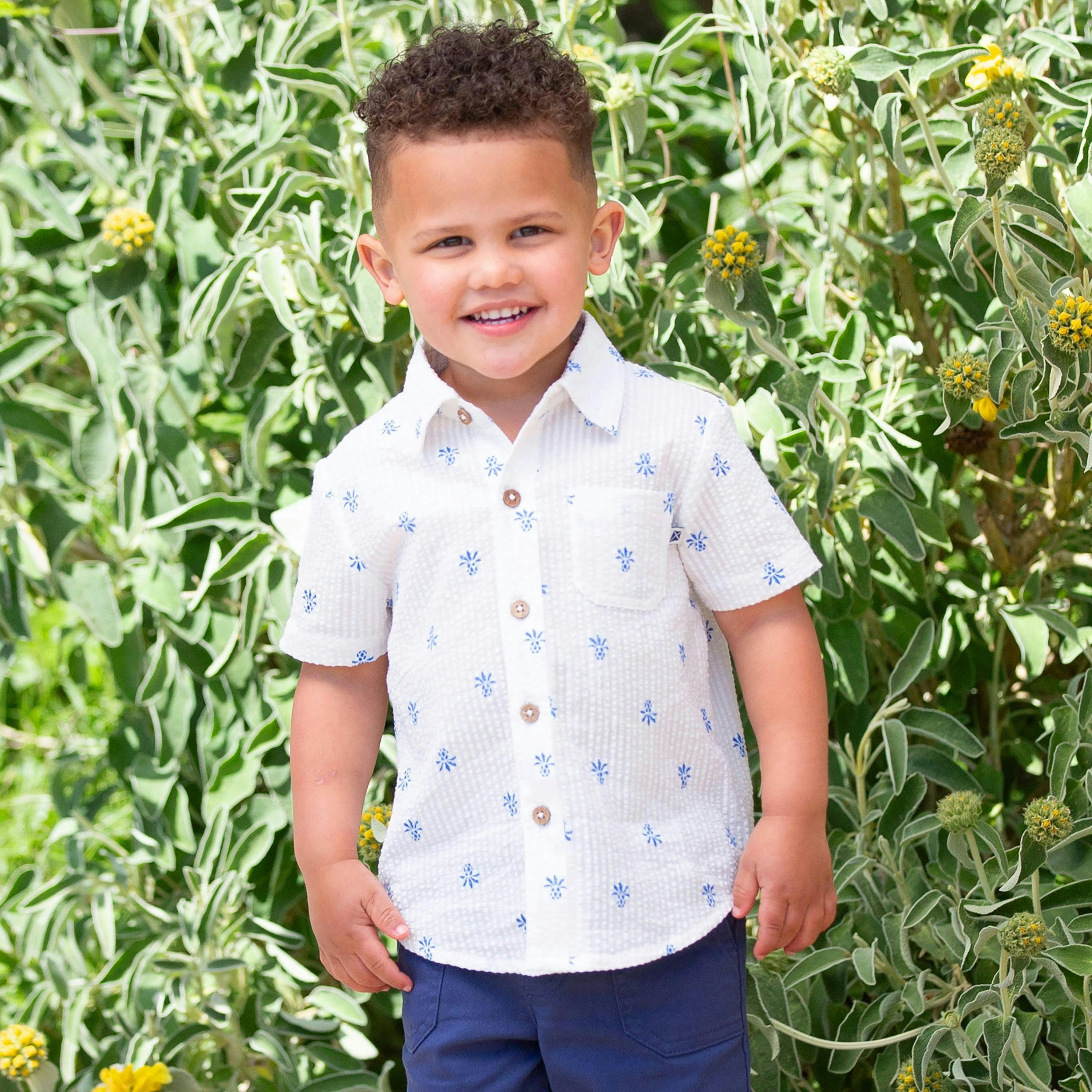 Kids Organic Pineapple Polka Shirt , view 2 of 4