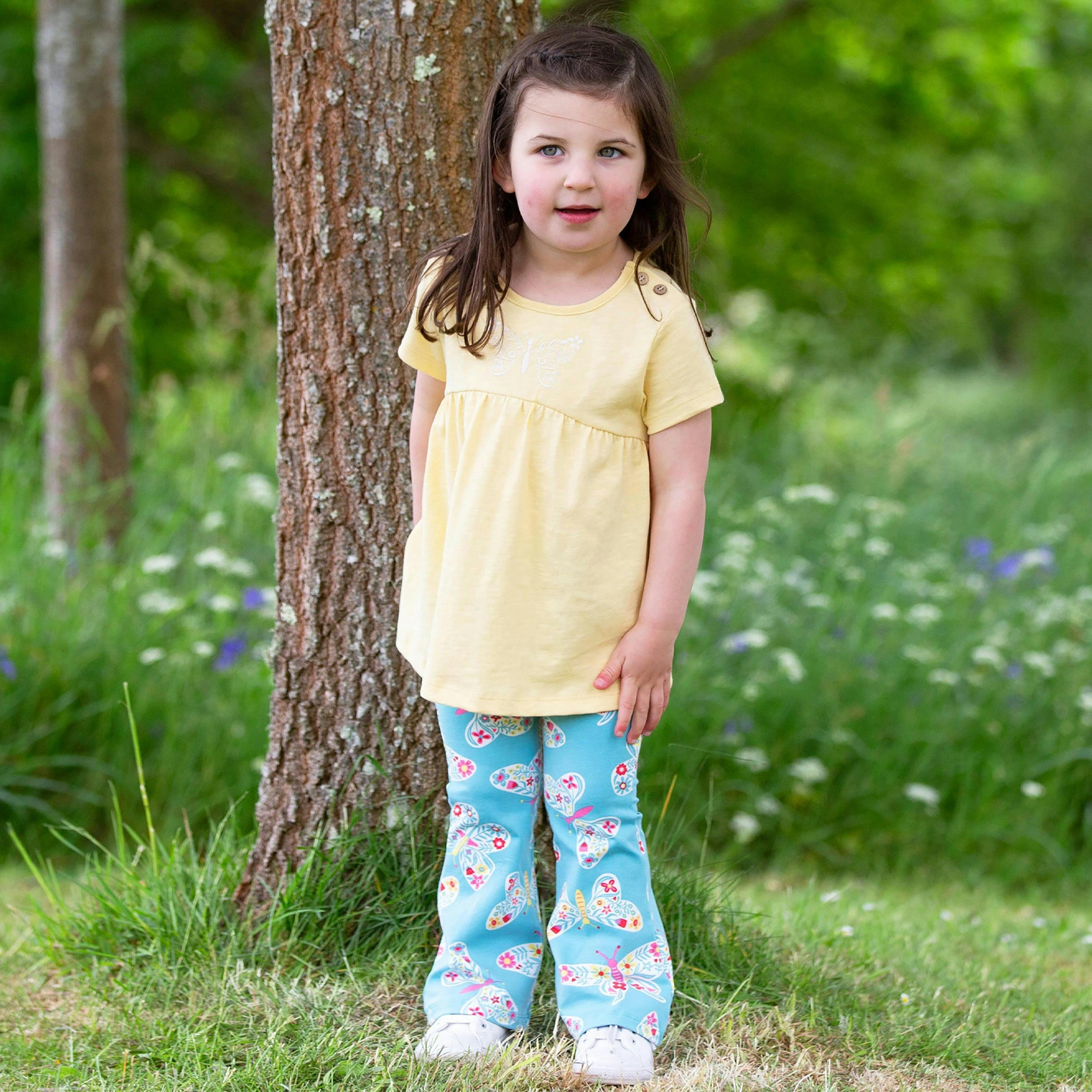 Kids Organic Flutterby Legging Flares , view 2 of 6