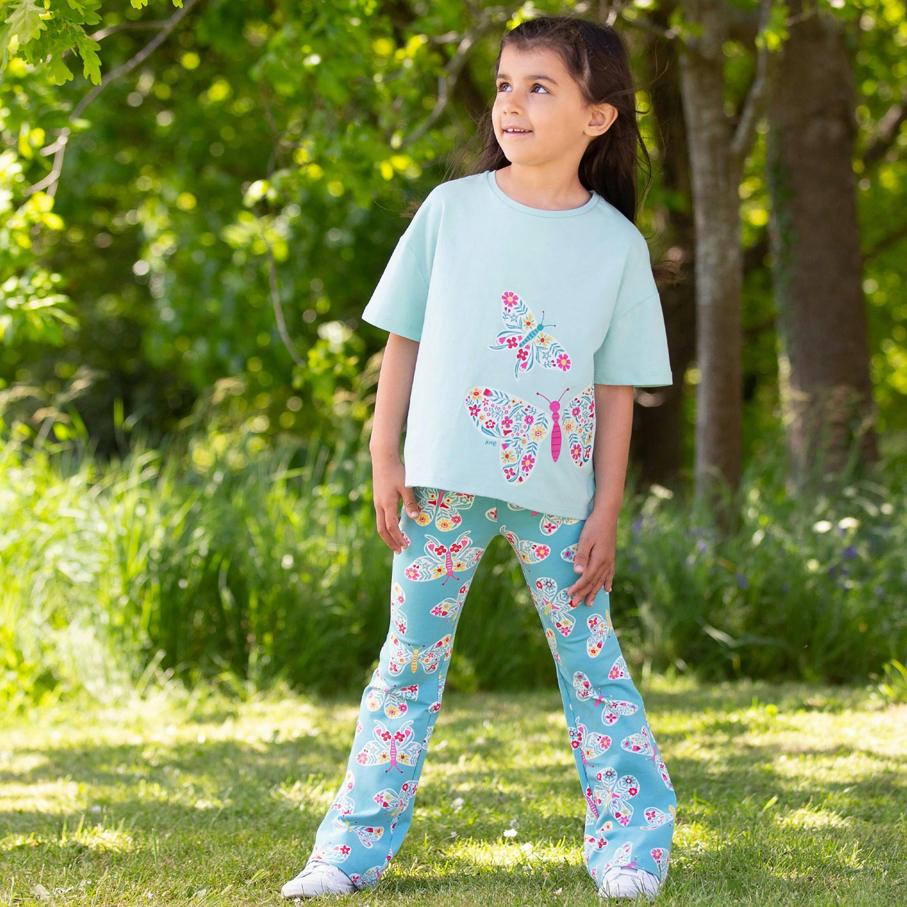 Kids Organic Flutterby Legging Flares , view 5 of 6