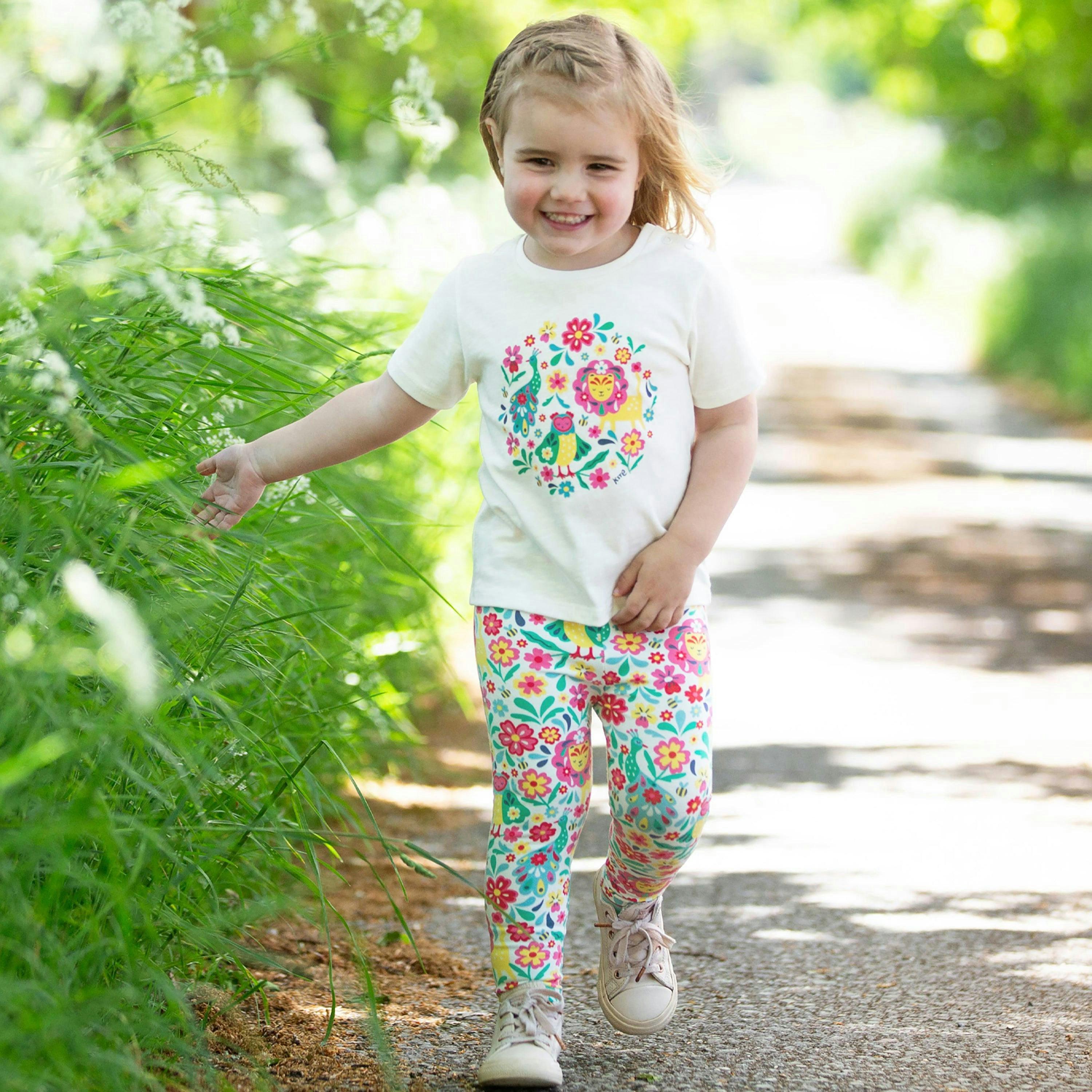 Kids Organic Growing Brave Leggings , view 2 of 6