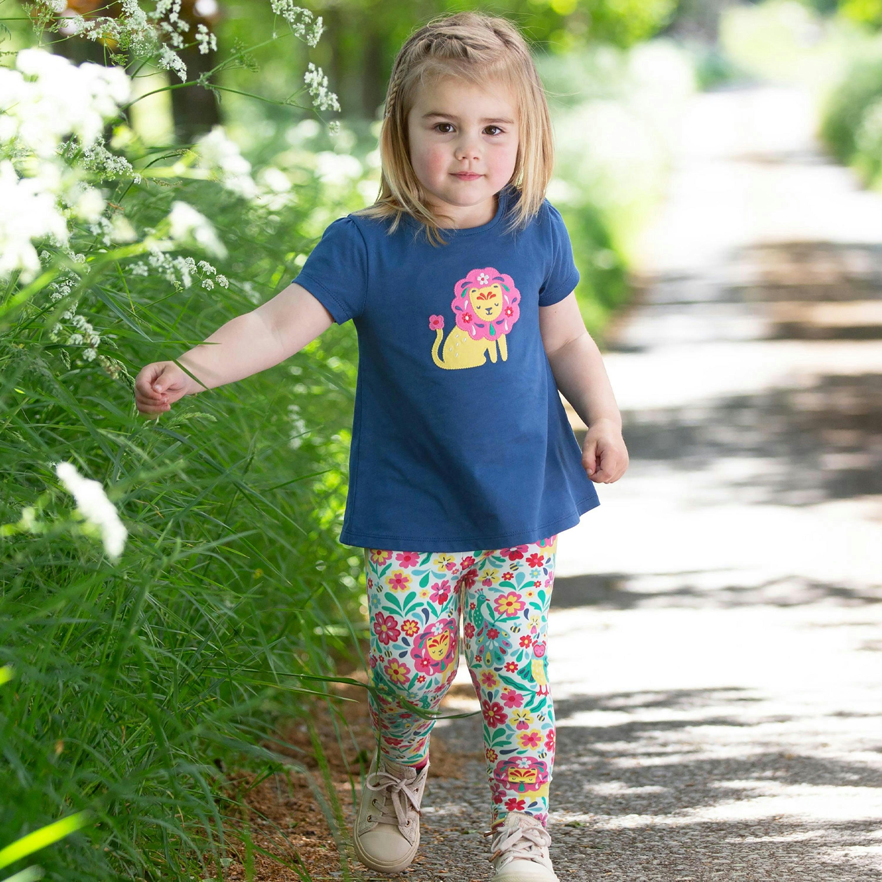 Kids Organic Growing Brave Leggings , view 5 of 6