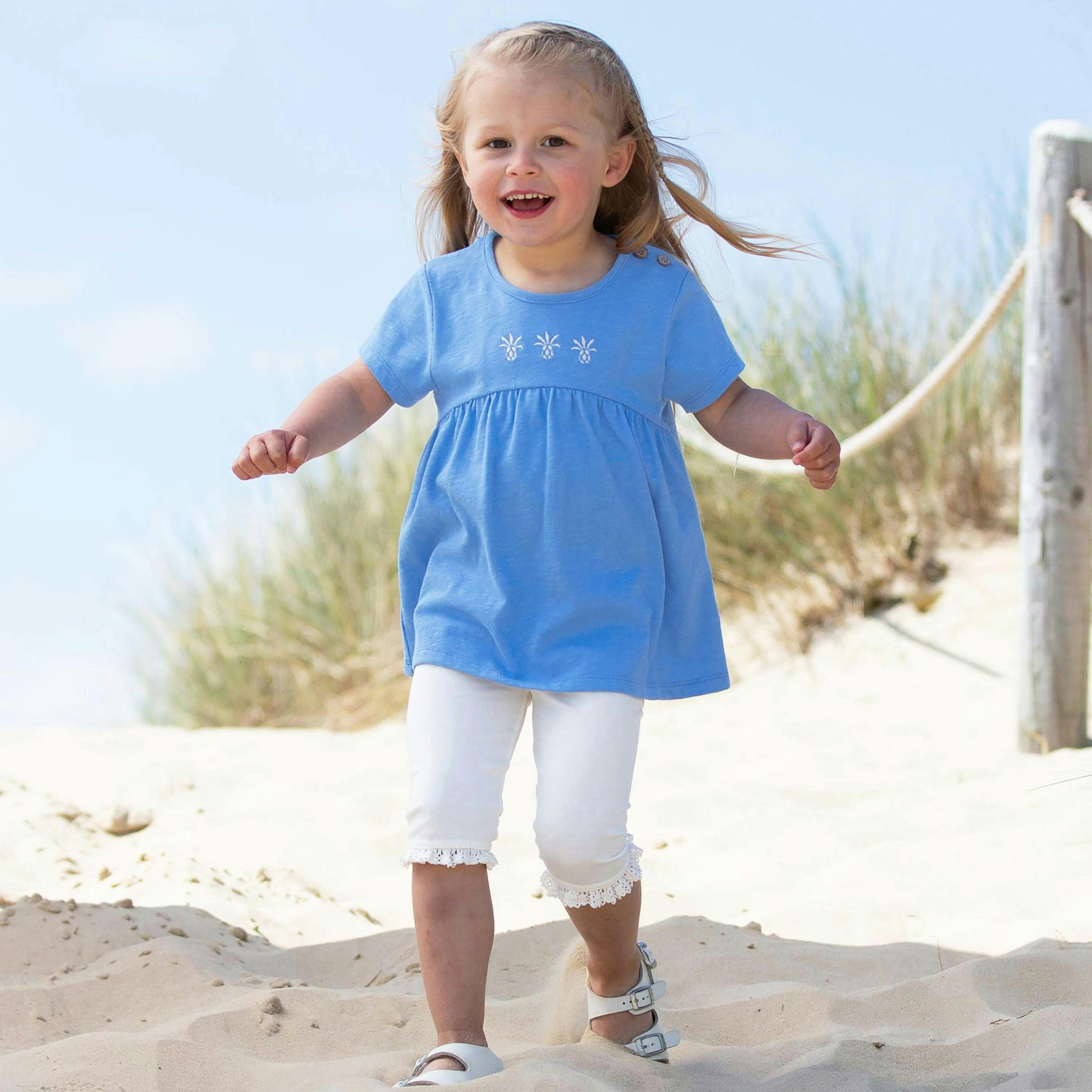 Kids Organic Together Pedal Pushers Off-White , view 2 of 6