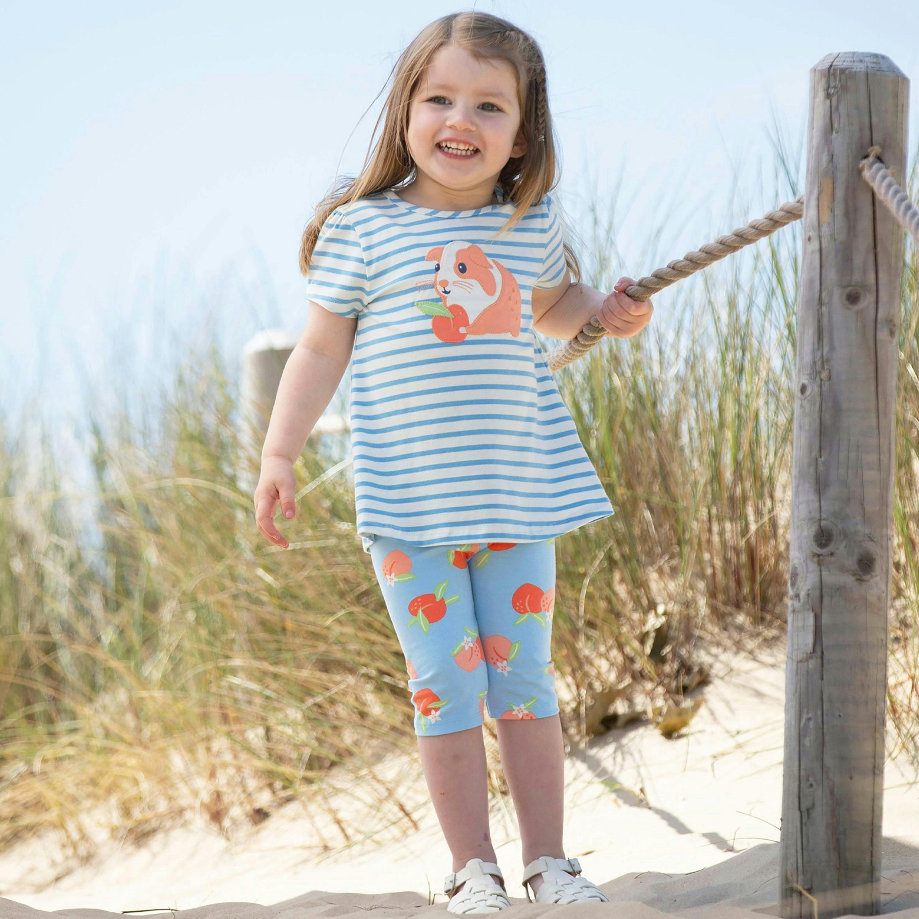 Kids Organic Life's A Peach Pedal Pushers , view 2 of 6