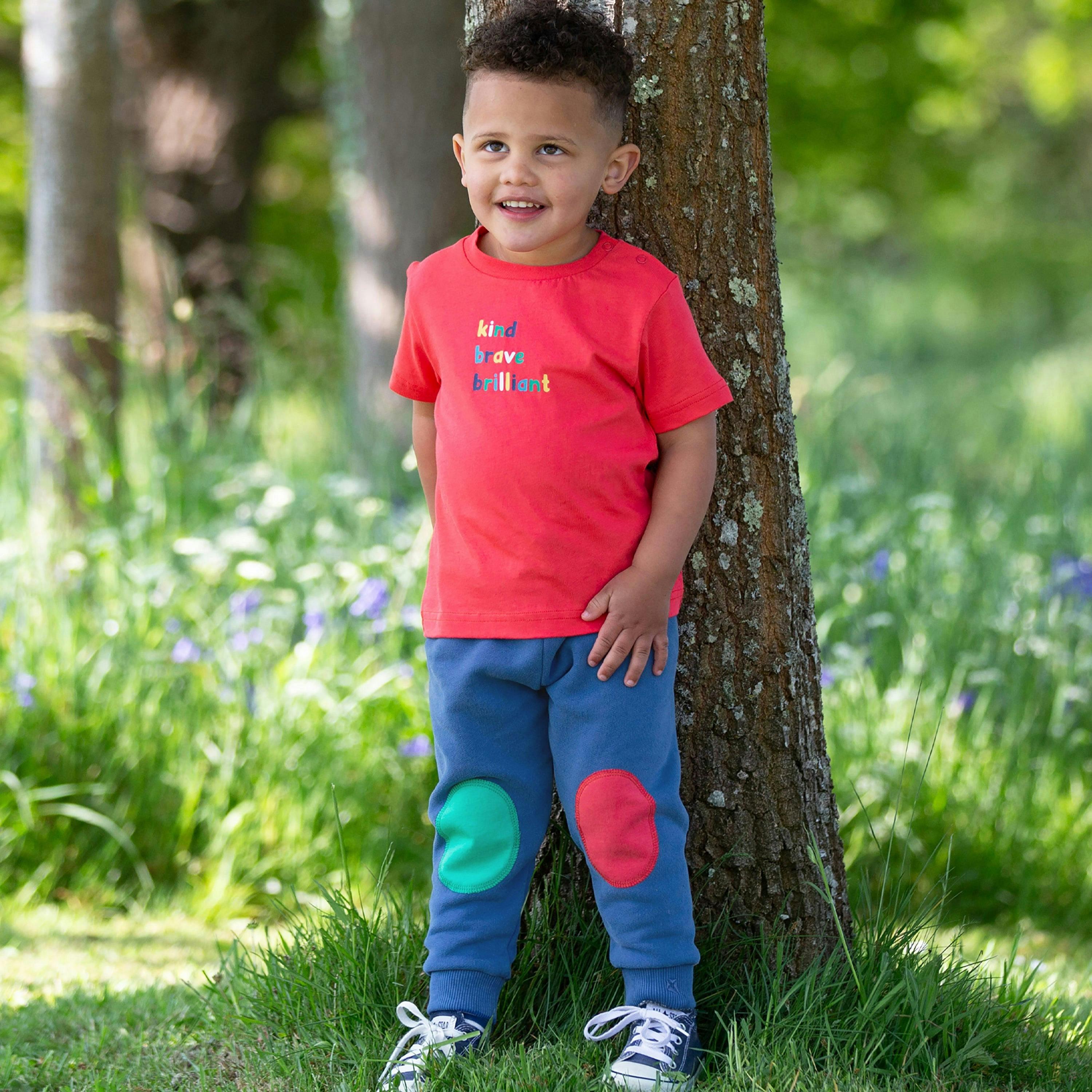Kids Organic Knee Patch Joggers , view 2 of 5