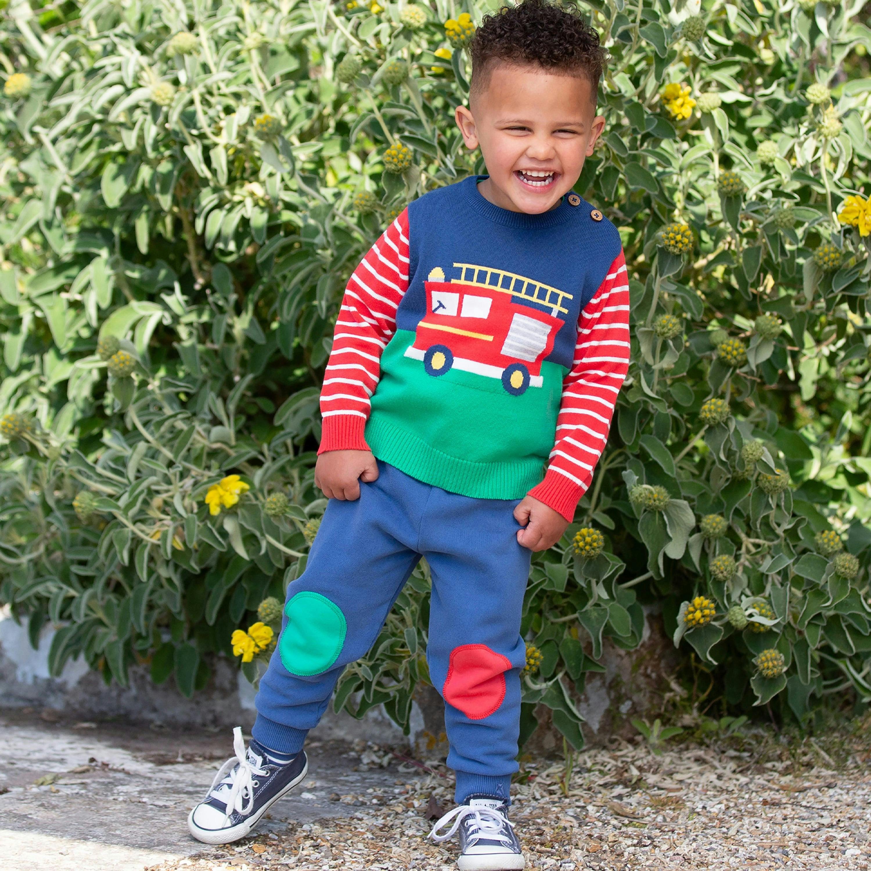 Kids Organic Knee Patch Joggers , view 3 of 5
