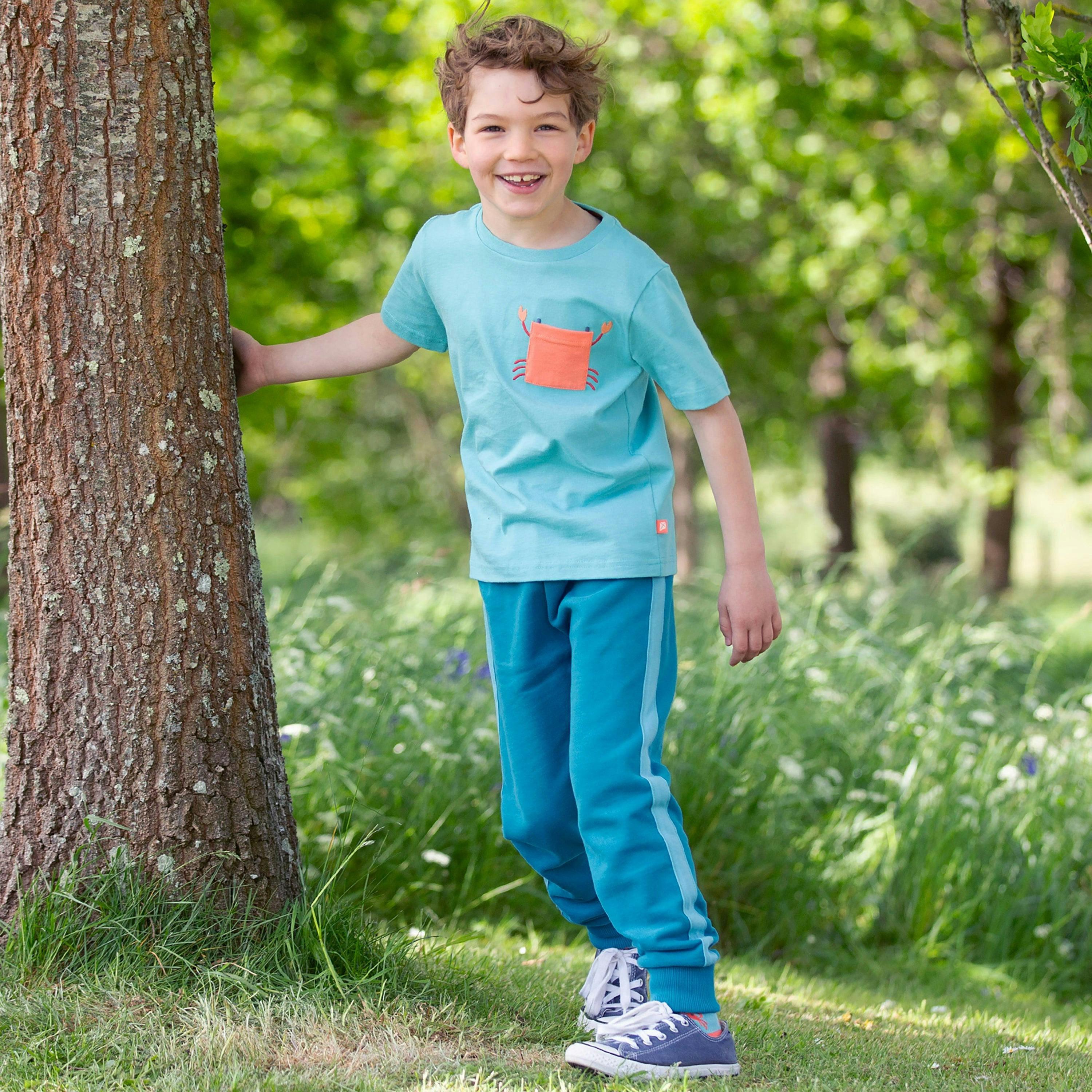 Kids Organic Side Stripe Joggers , view 4 of 5