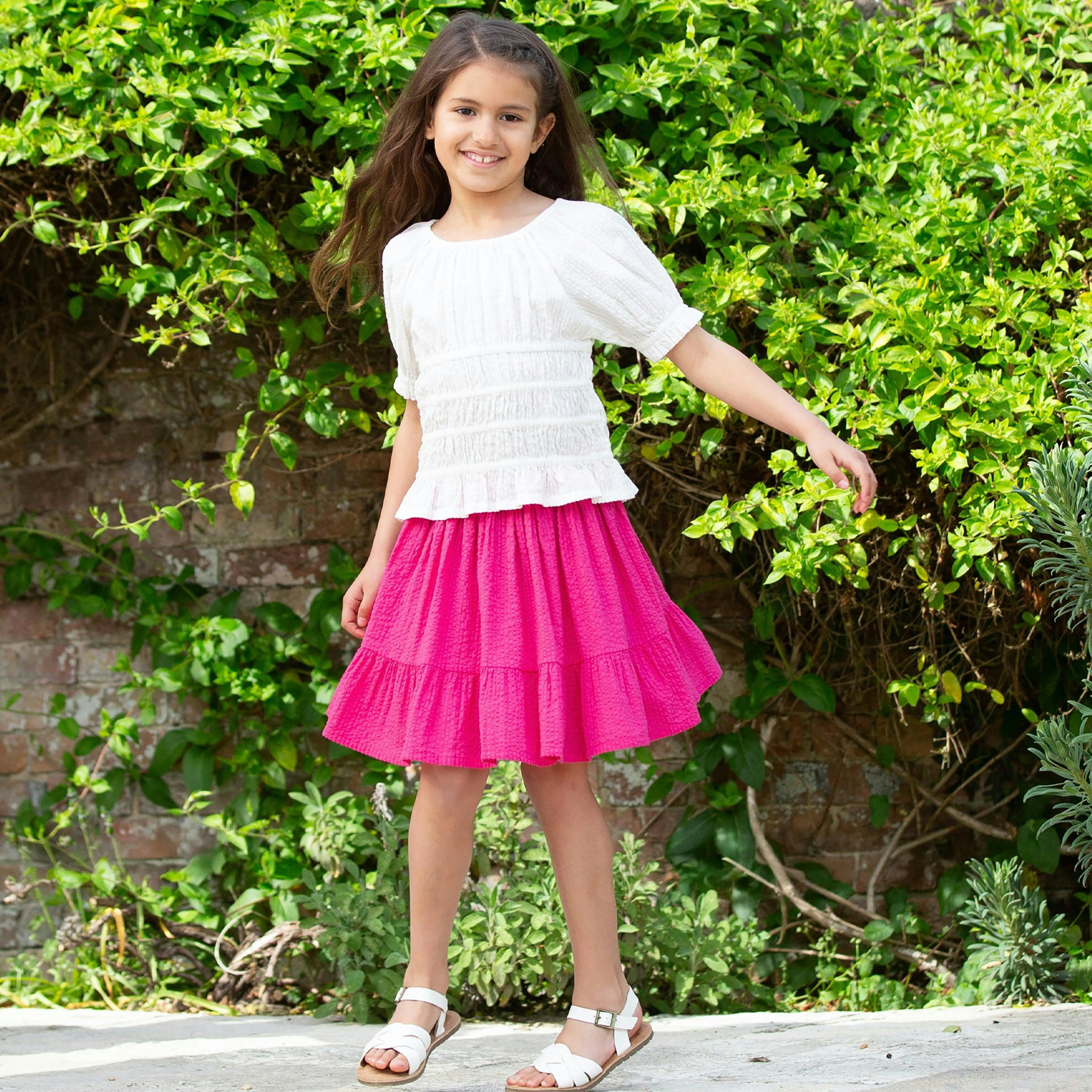 Kids Organic Sweet Frill Skirt , view 2 of 2