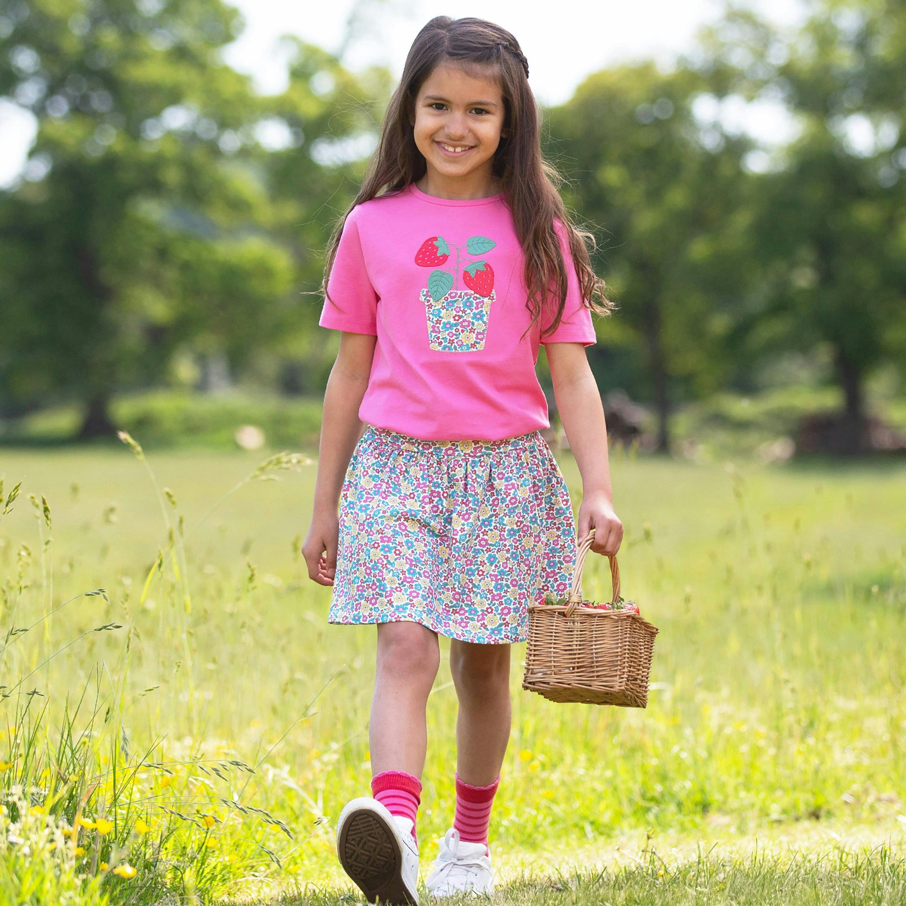 Kids Organic Born To Bloom Skort , view 2 of 4