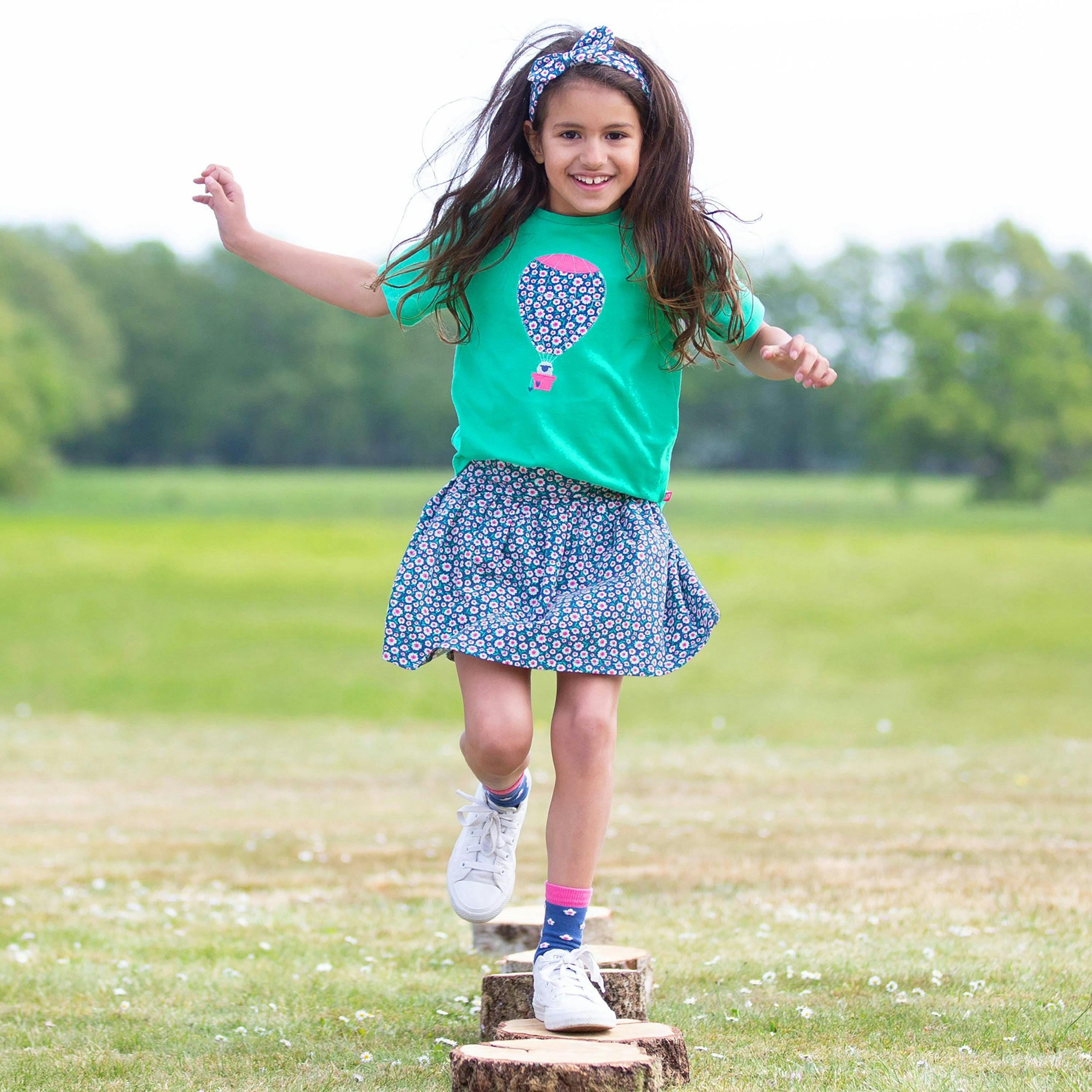 Kids Organic Little Blossom Skort , view 2 of 4