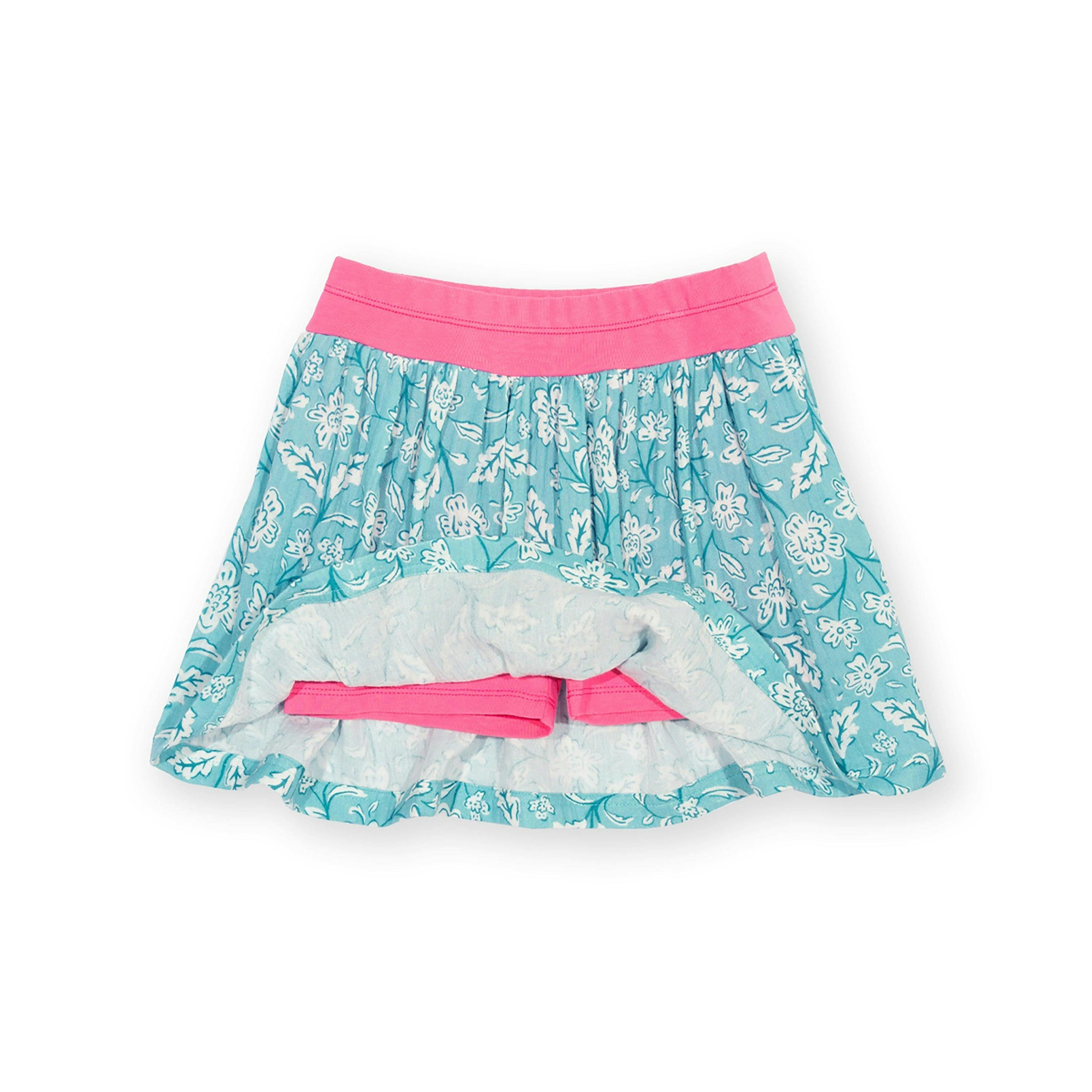 Kids Organic Ocean Bloom Skort , view 4 of 4