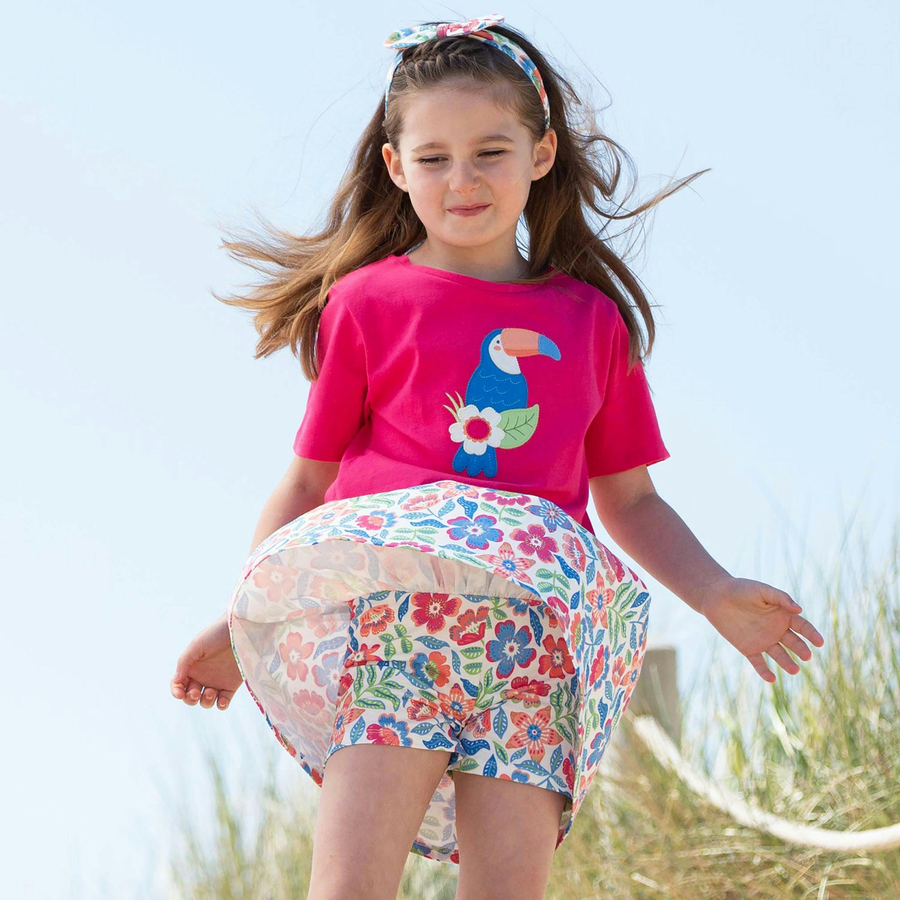 Kids Organic Tropicarnival Skort , view 3 of 4