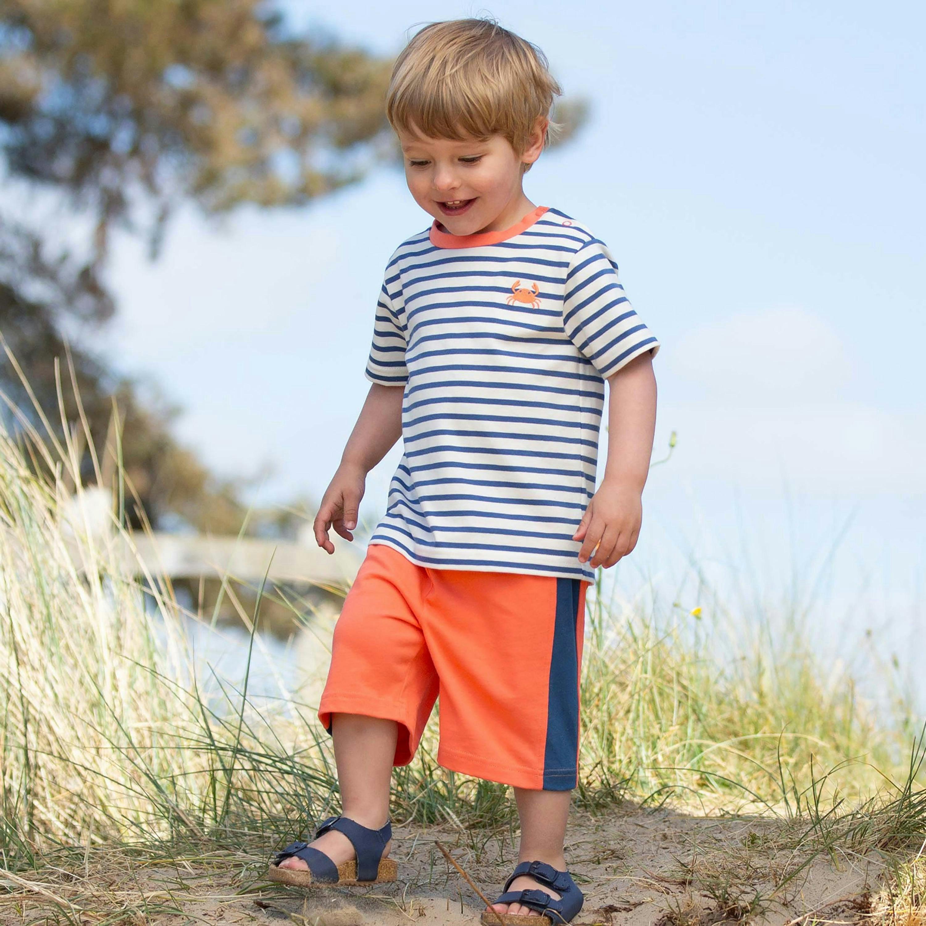 Kids Organic Corfe Shorts Tangerine , view 2 of 4