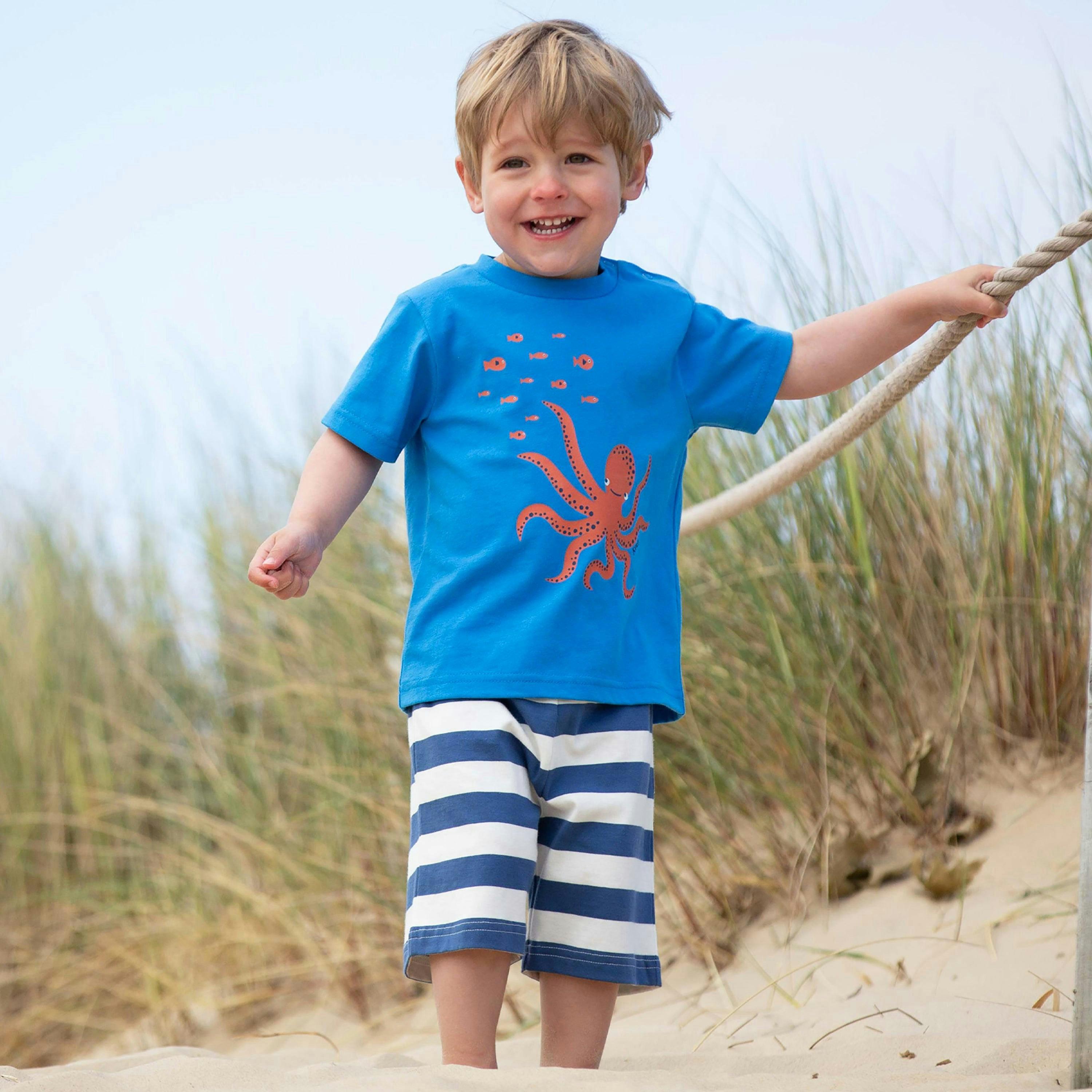 Kids Organic Sailor Shorts , view 2 of 3