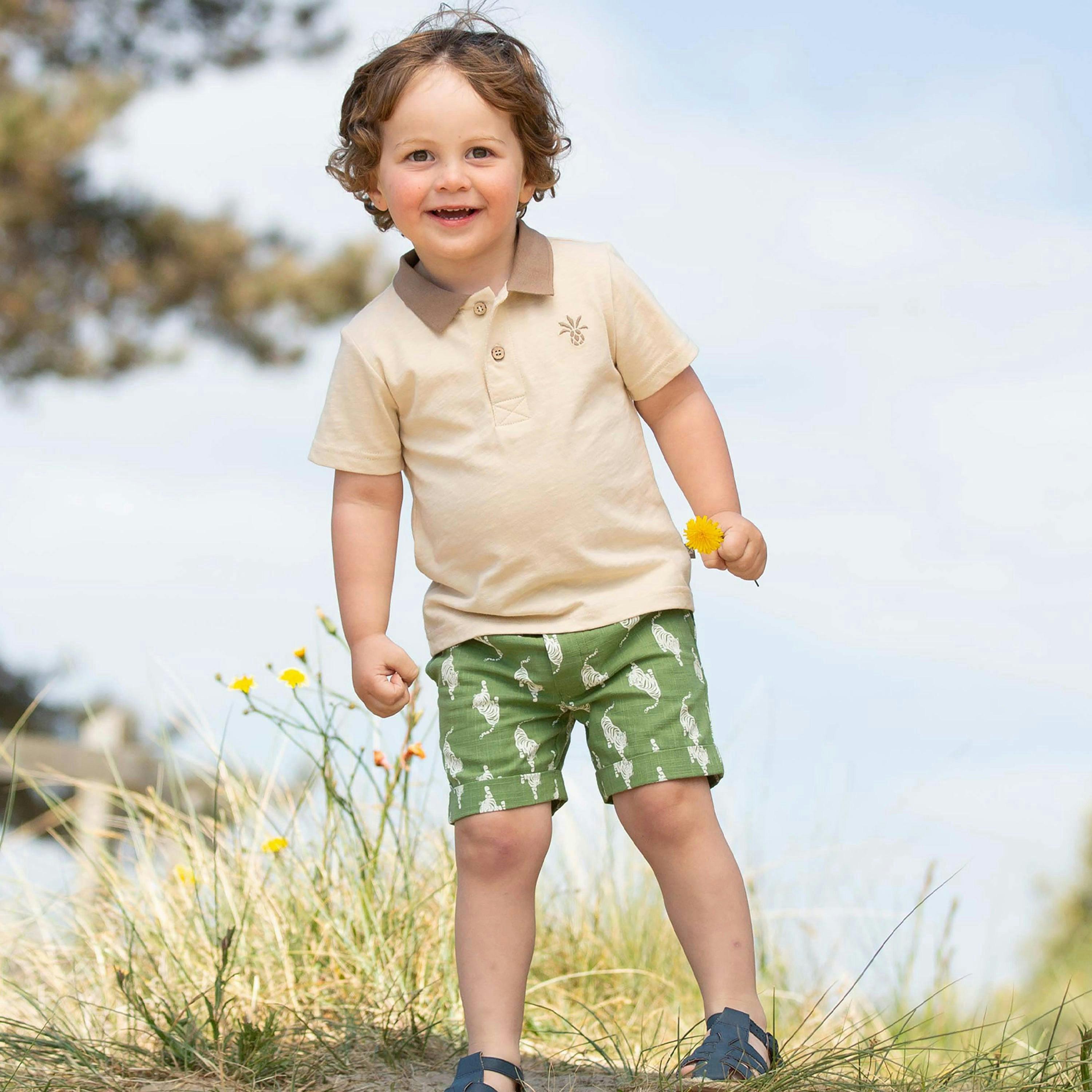 Kids Organic Stay Wild Shorts , view 3 of 6