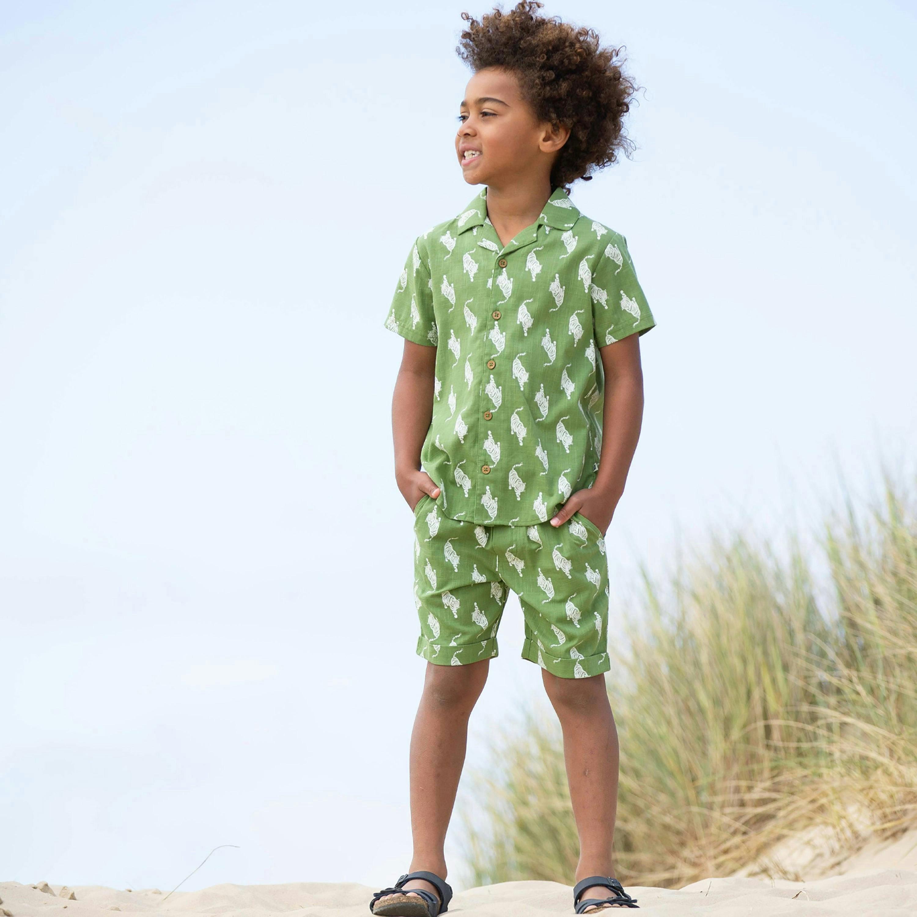 Kids Organic Stay Wild Shorts , view 4 of 6