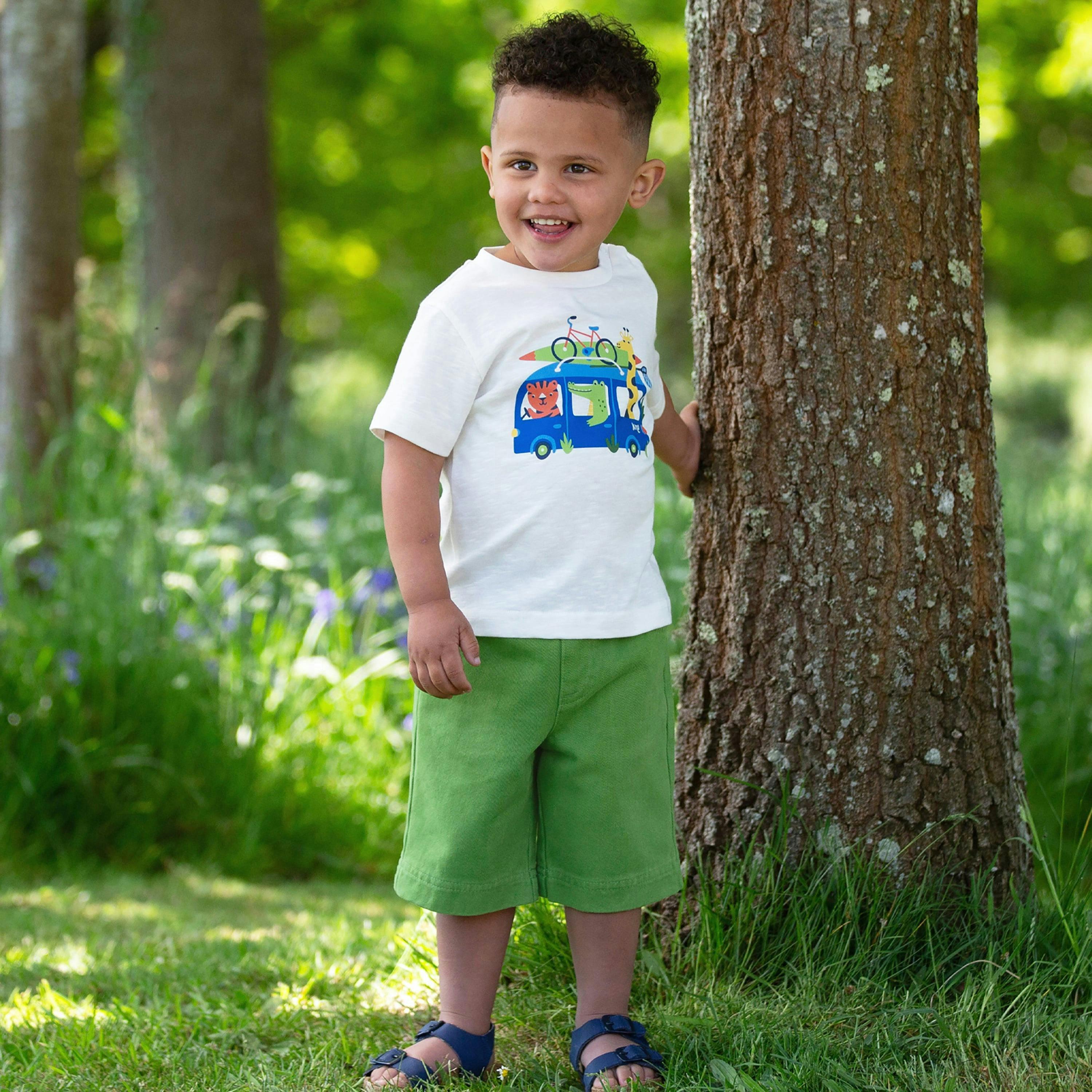 Kids Organic Deck Shorts Ivy , view 2 of 4