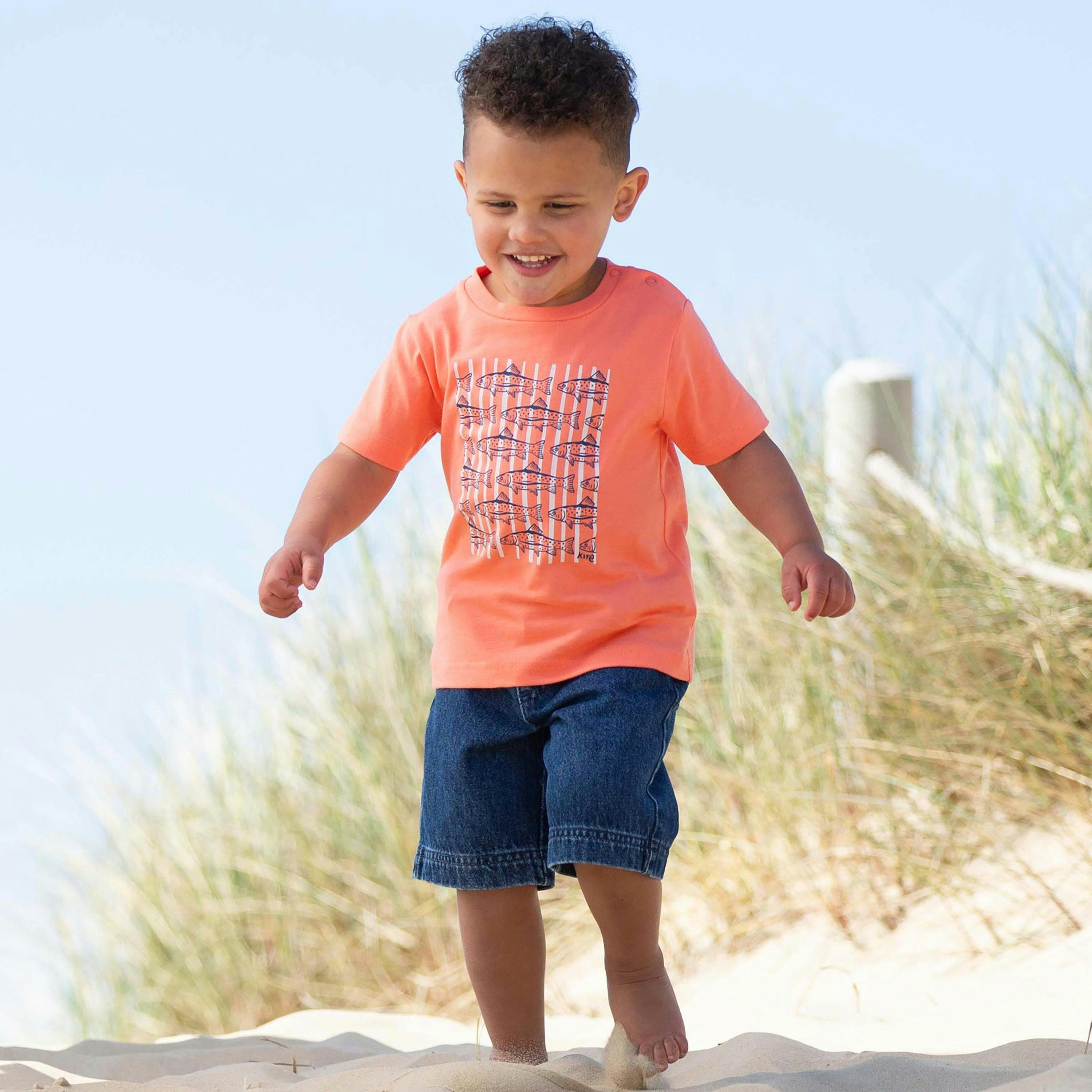 Kids Organic Deck Shorts Denim , view 2 of 5