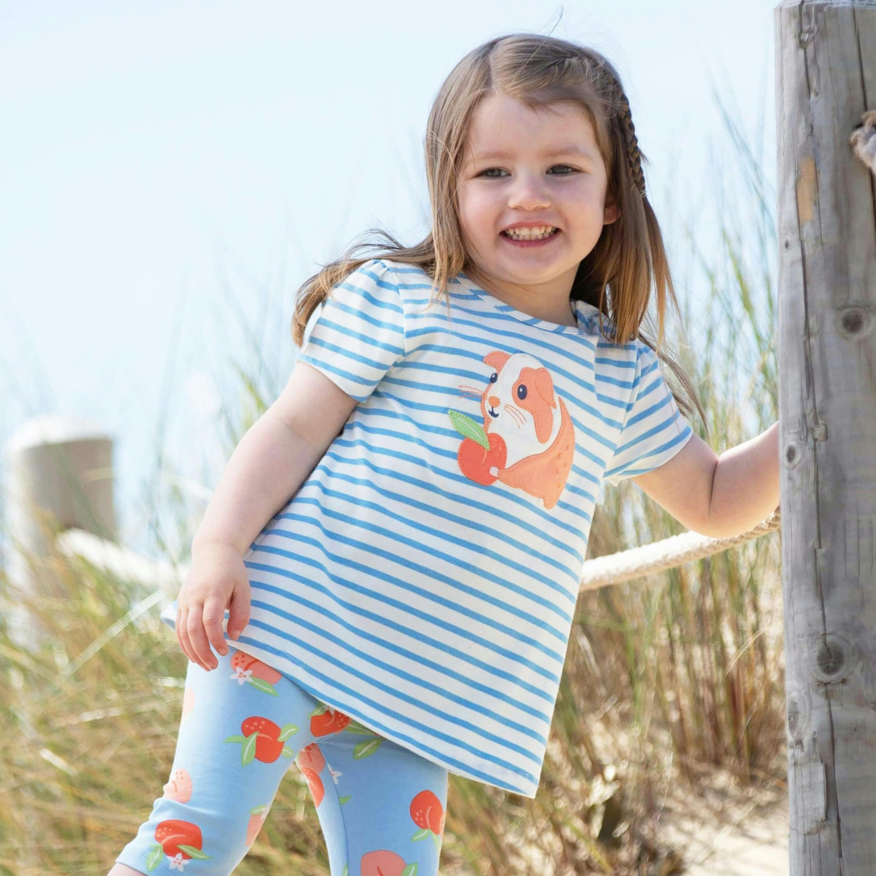 Kids Organic Peachy Pig Tunic , view 2 of 5