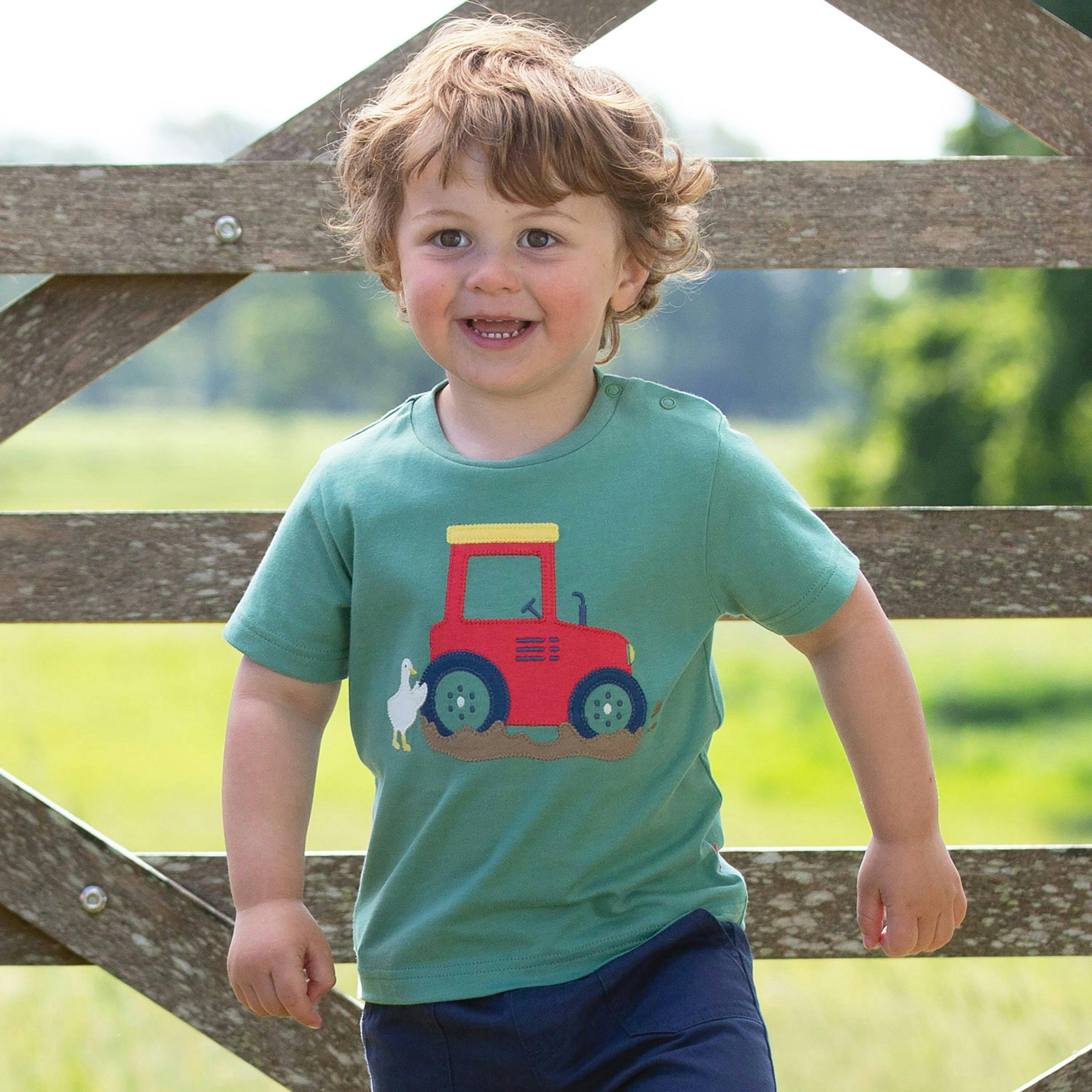 Kids Organic Farmer Duck T-Shirt , view 2 of 4