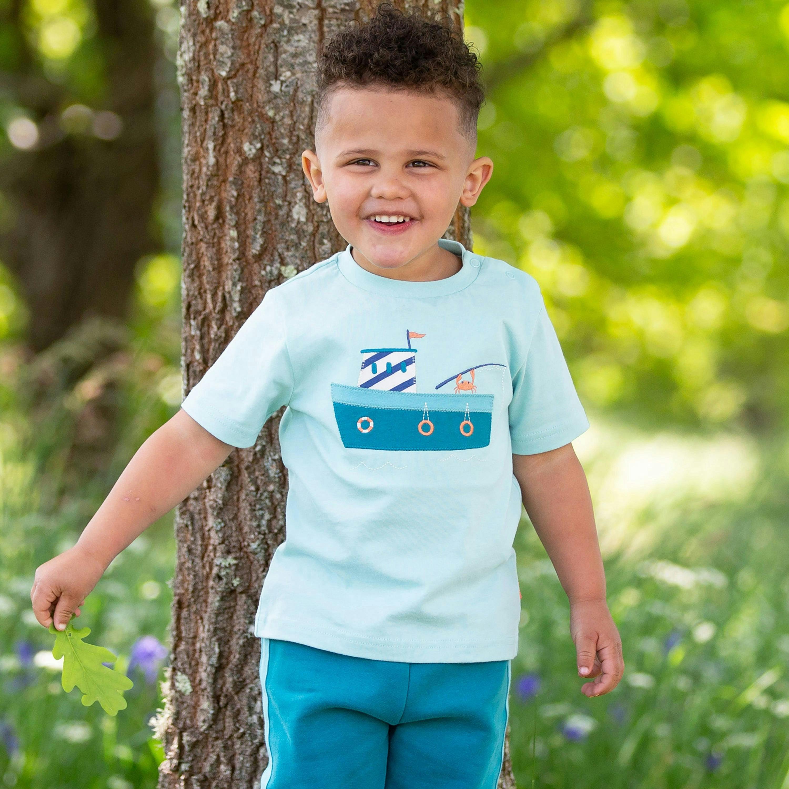 Kids Organic Captain Crab T-Shirt , view 2 of 4