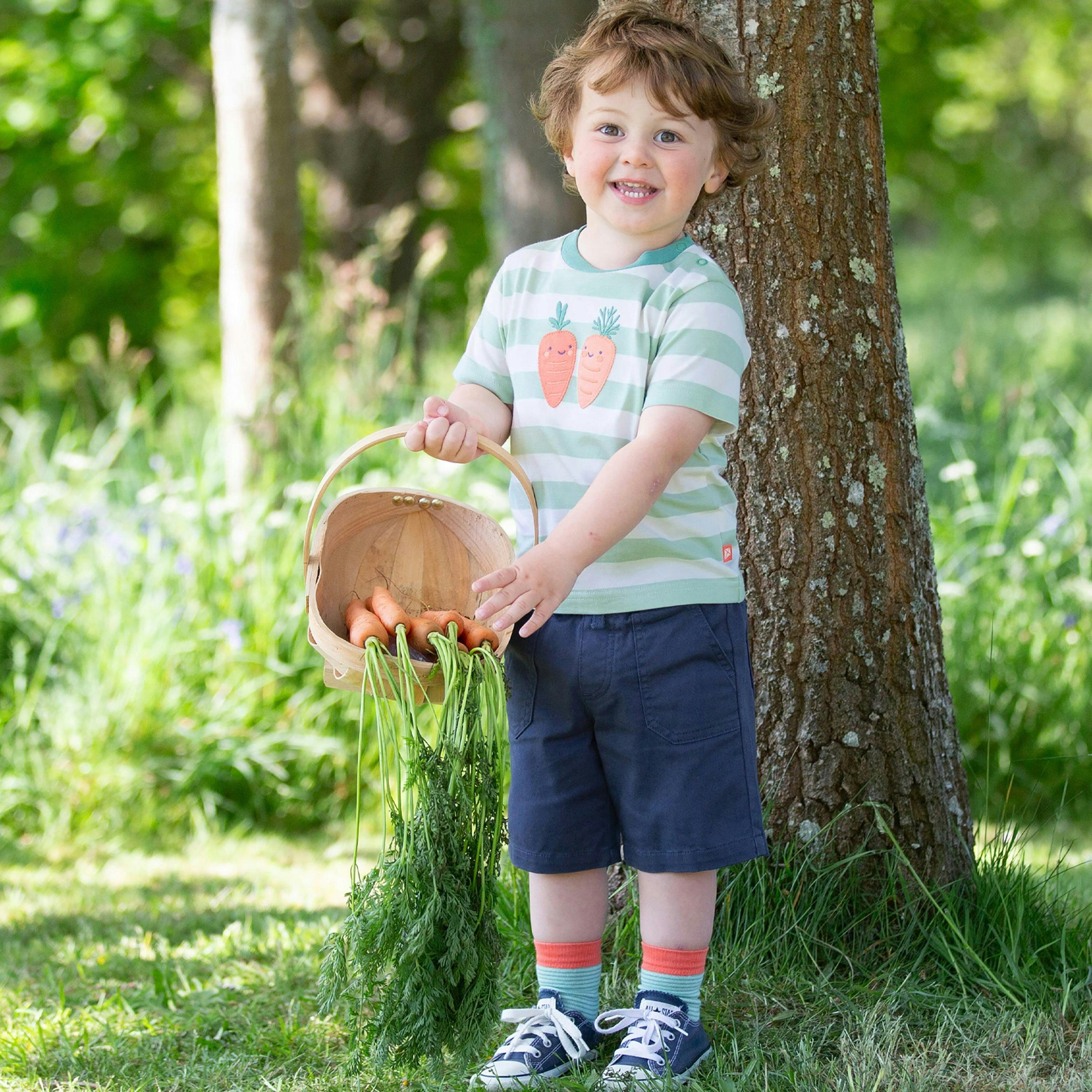 Kids Organic Happy Carrot T-Shirt , view 3 of 4