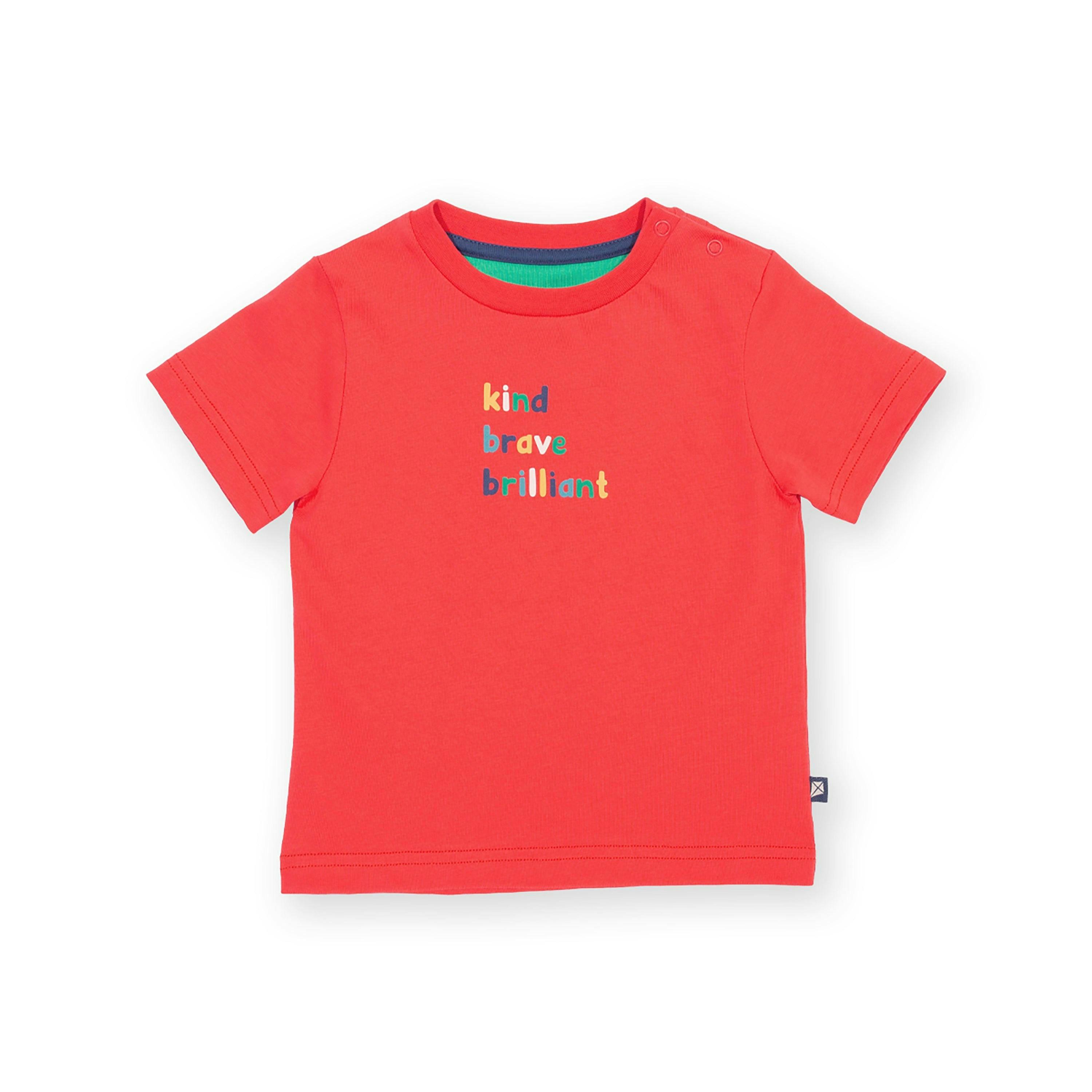 Kids Kind Brave Brilliant Organic T-Shirt , view 1 of 3