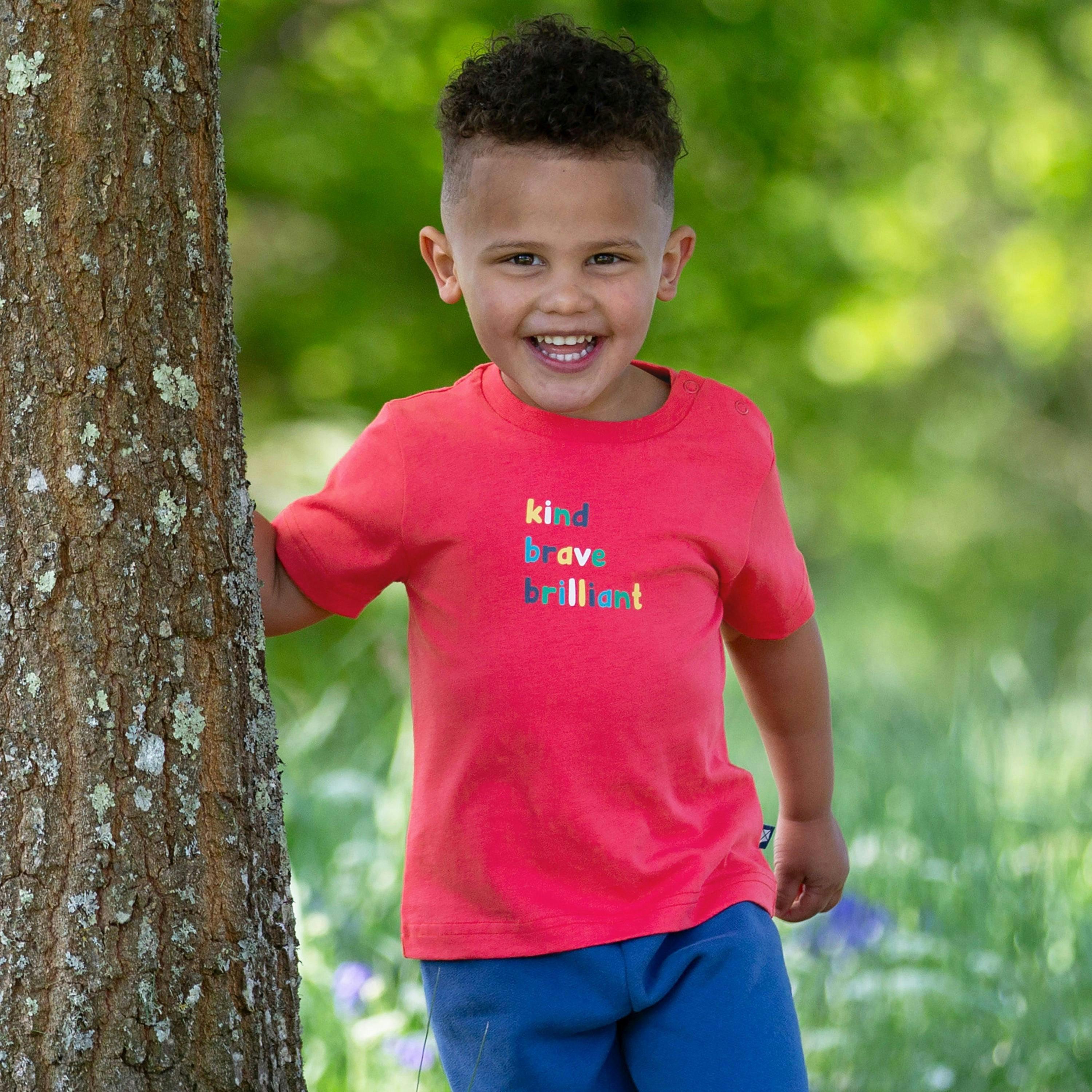 Kids Organic Kind Brave Brilliant T-Shirt , view 2 of 5