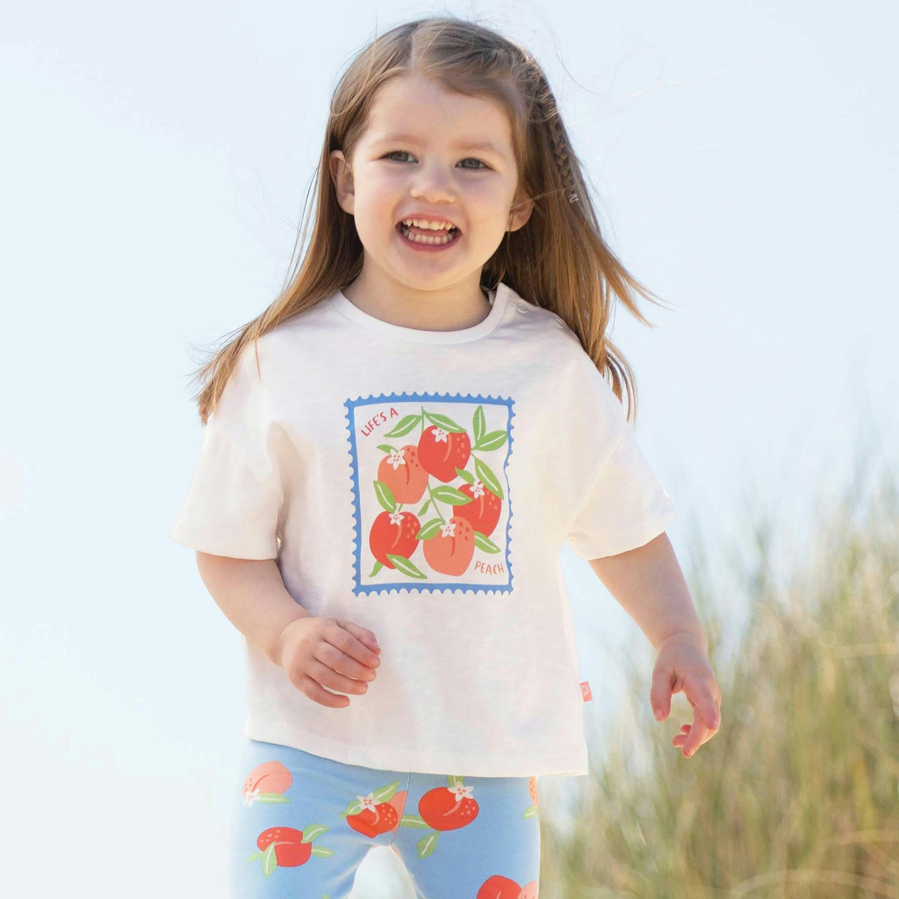 Kids Organic Life's A Peach T-Shirt , view 2 of 6