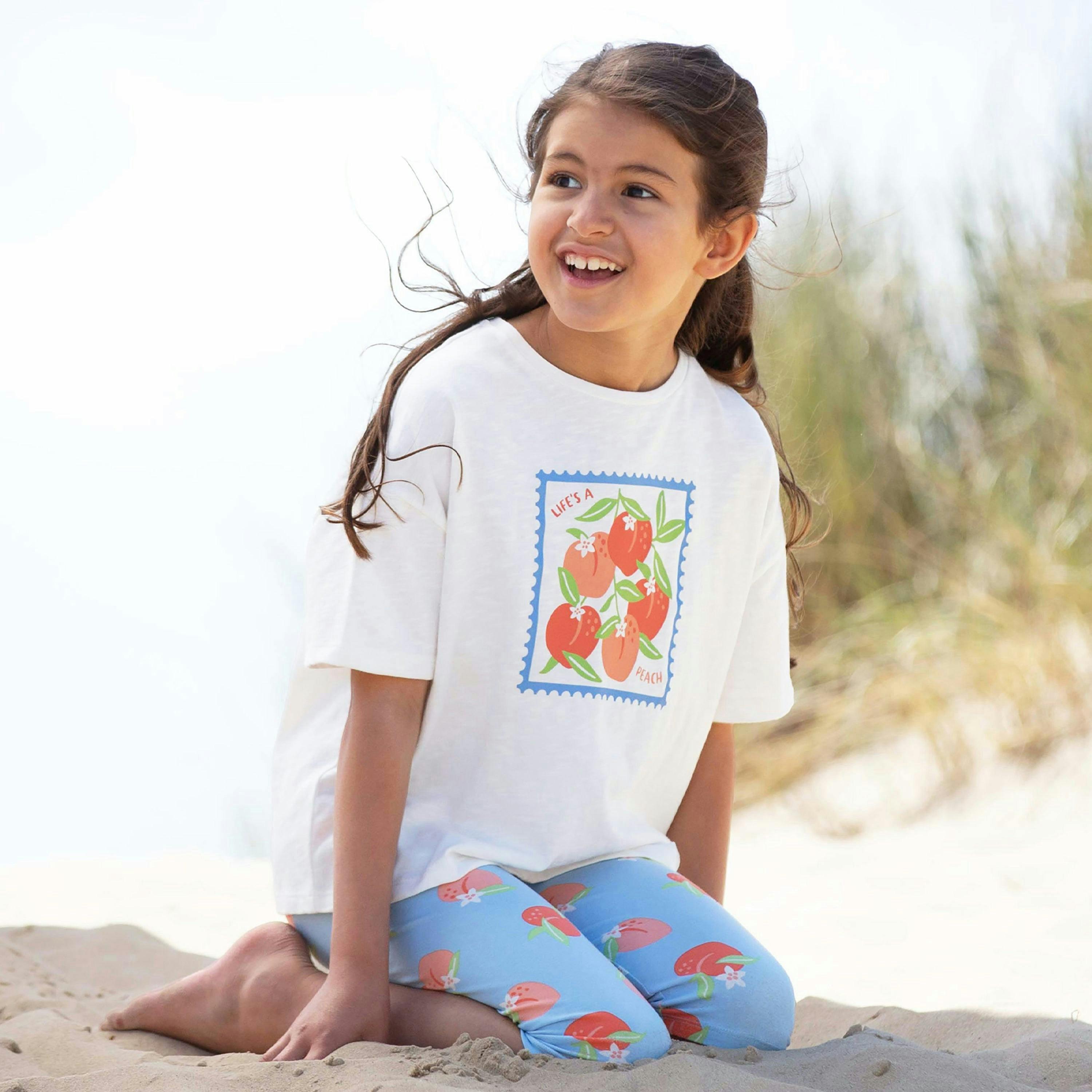 Kids Organic Life's A Peach T-Shirt , view 3 of 6