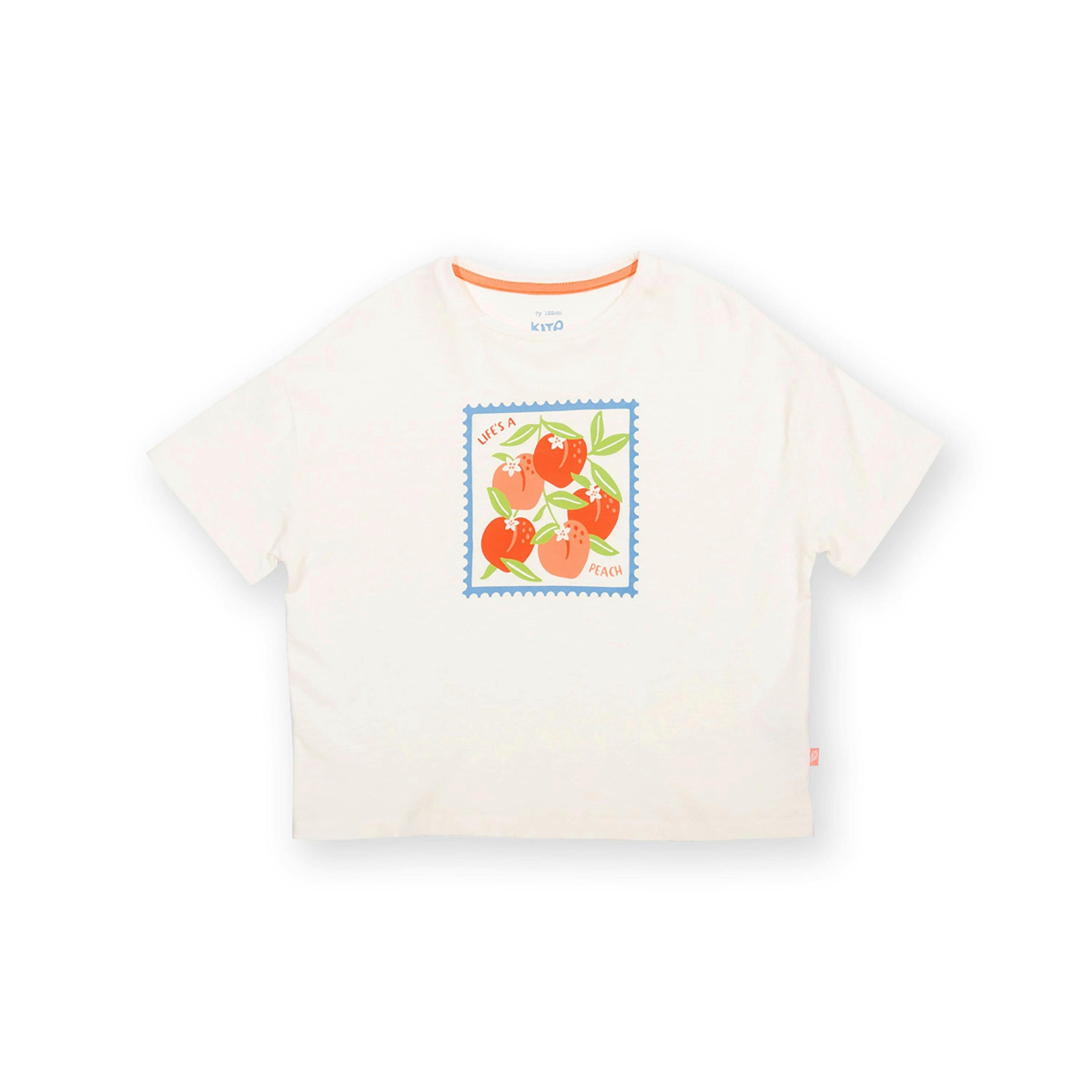 Kids Organic Life's A Peach T-Shirt , view 5 of 6