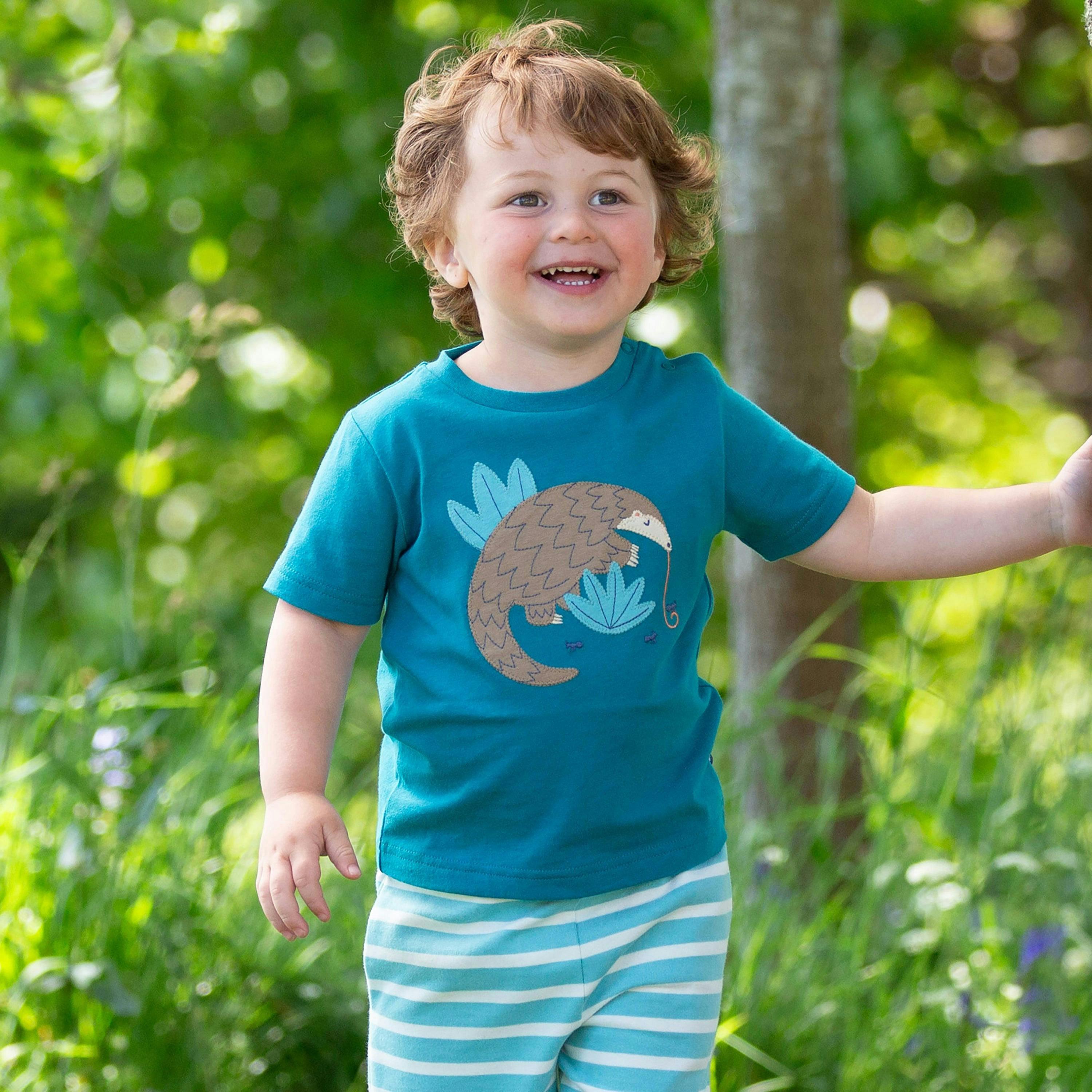 Kids Organic Pangolin T-Shirt , view 2 of 5