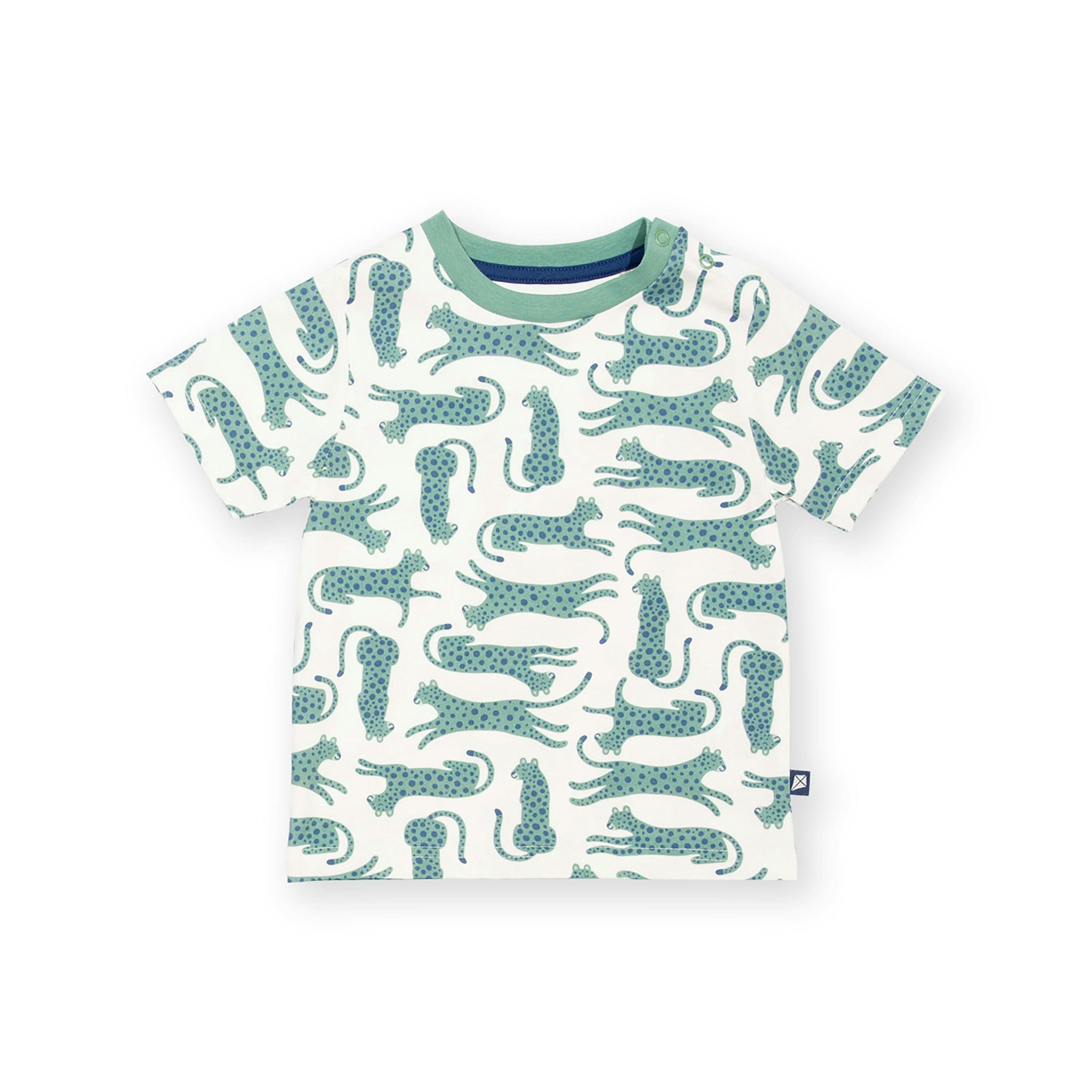 Kids Leopard Camo Organic T-Shirt , view 1 of 3