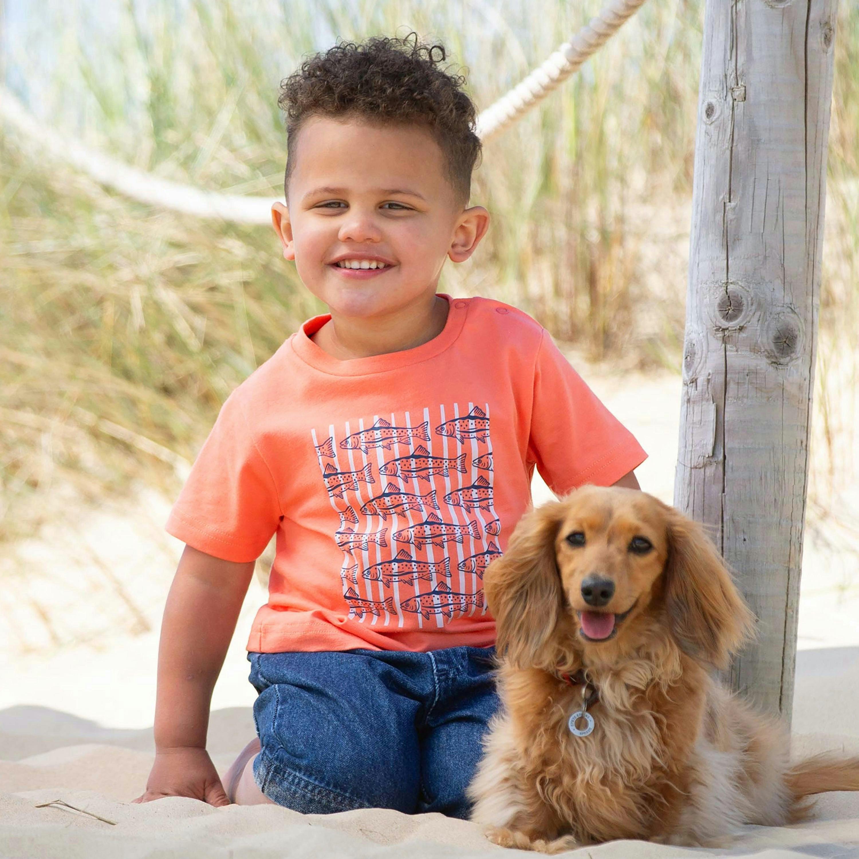 Kids Organic Trout And About T-Shirt , view 2 of 5