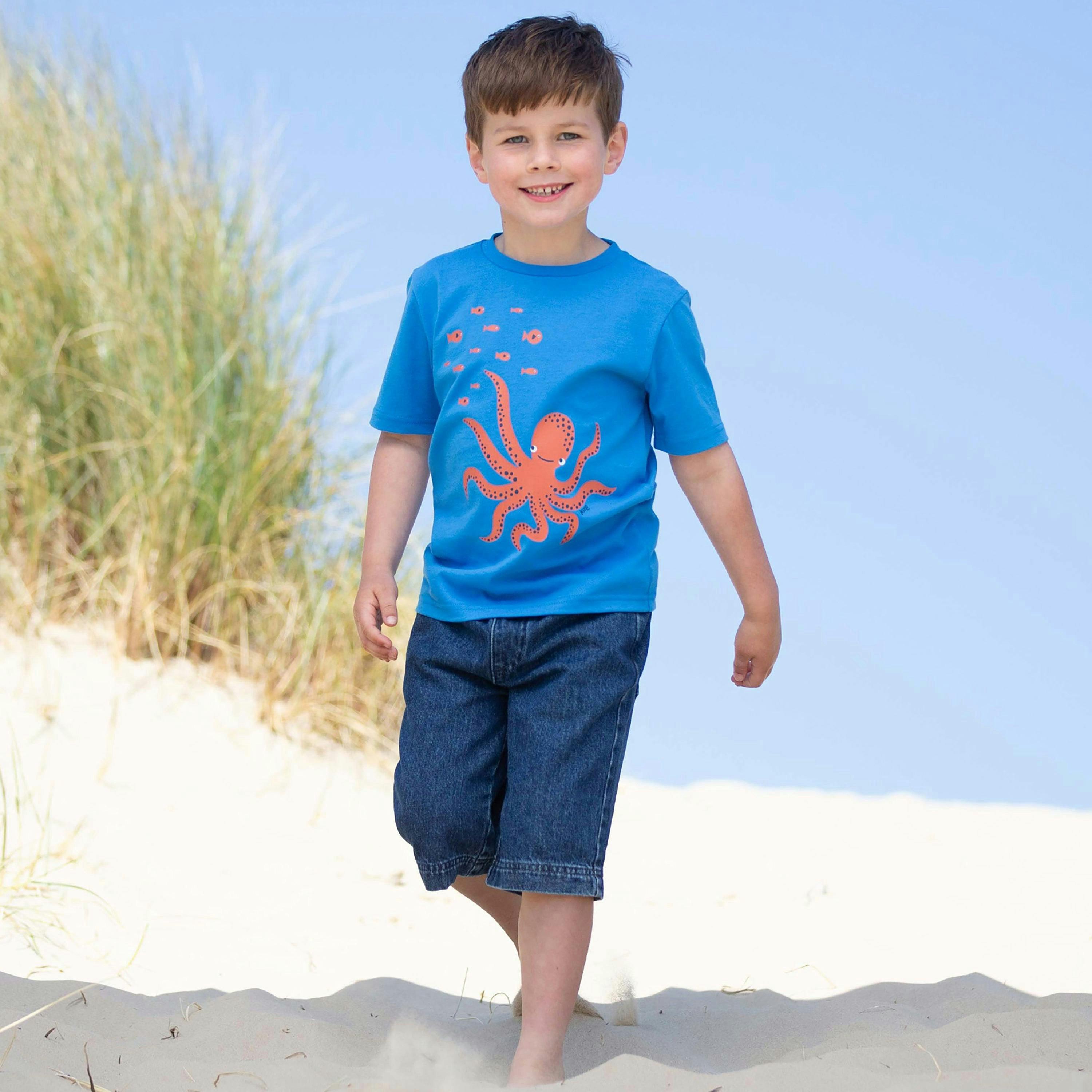 Kids Organic Reef Time T-Shirt , view 3 of 5