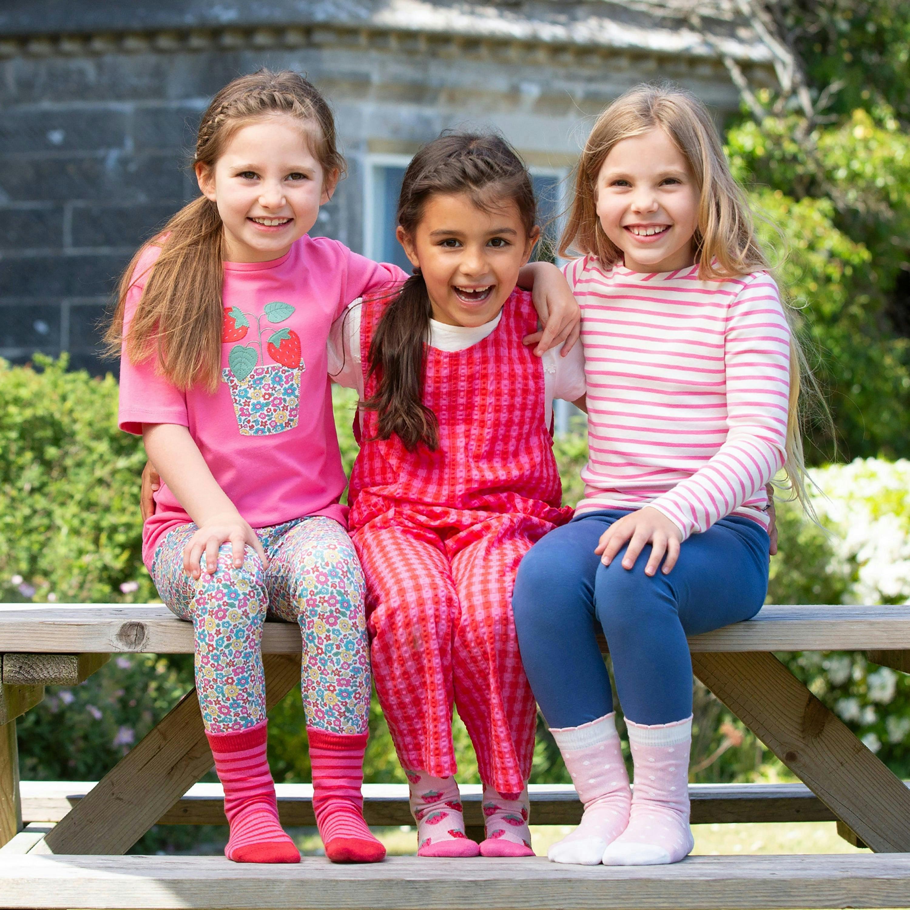 Kids Organic Berry Brave Socks , view 2 of 3