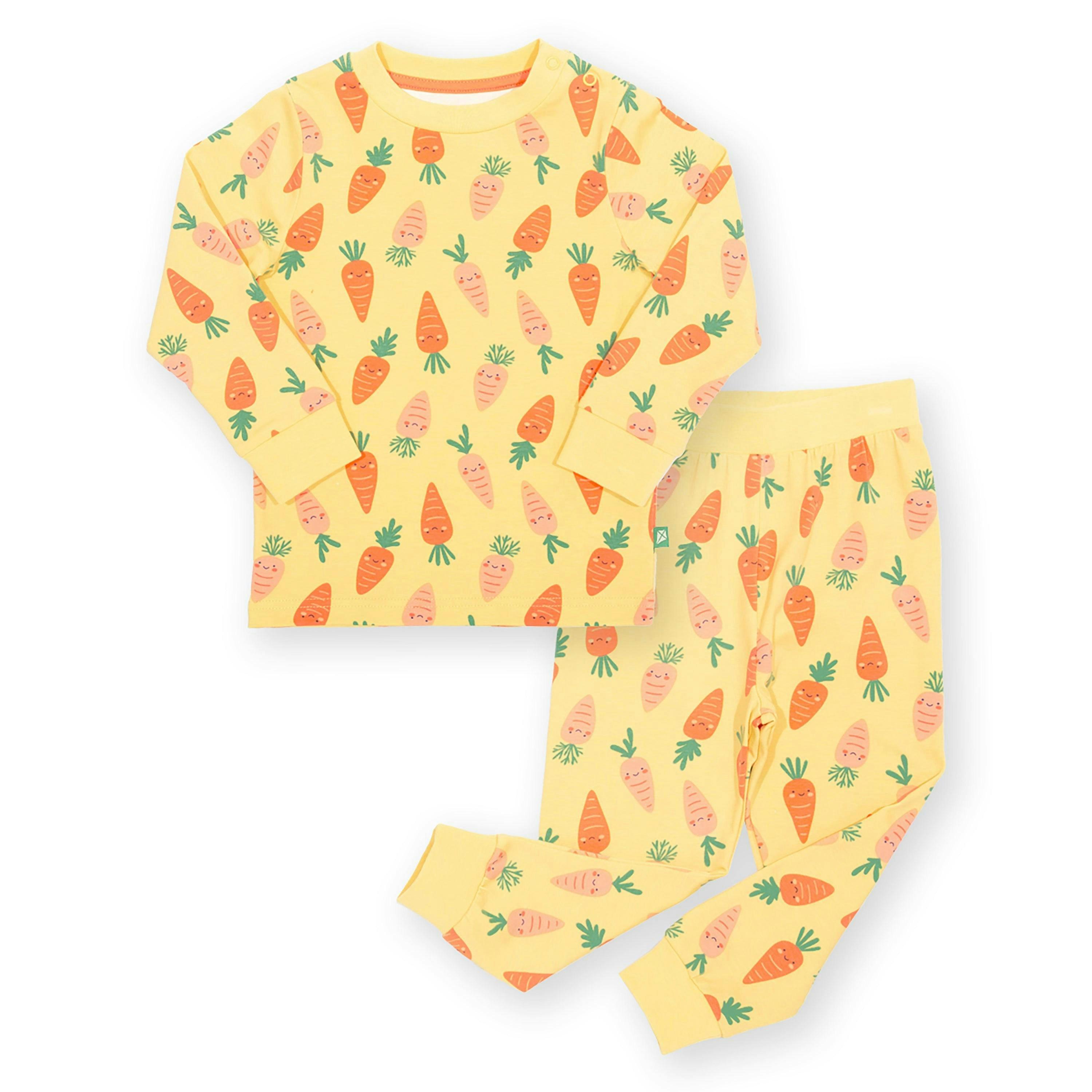 Kids Happy Carrot Organic Pyjamas , view 1 of 3