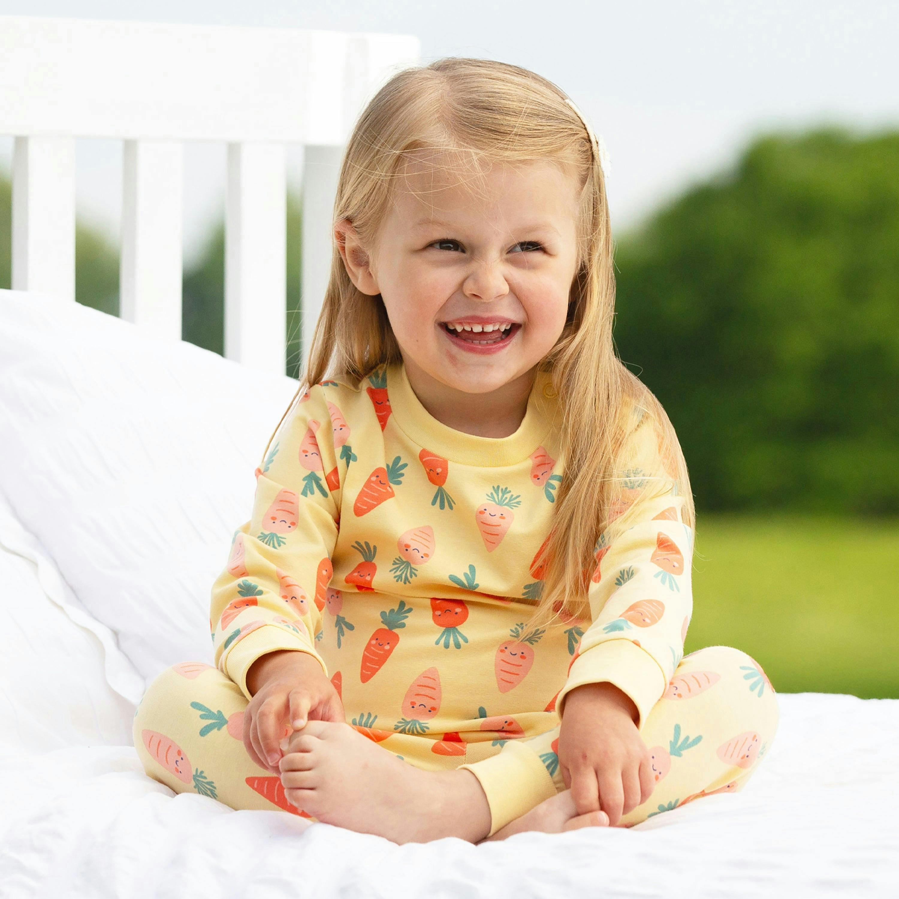 Kids Organic Happy Carrot Pyjamas , view 2 of 4