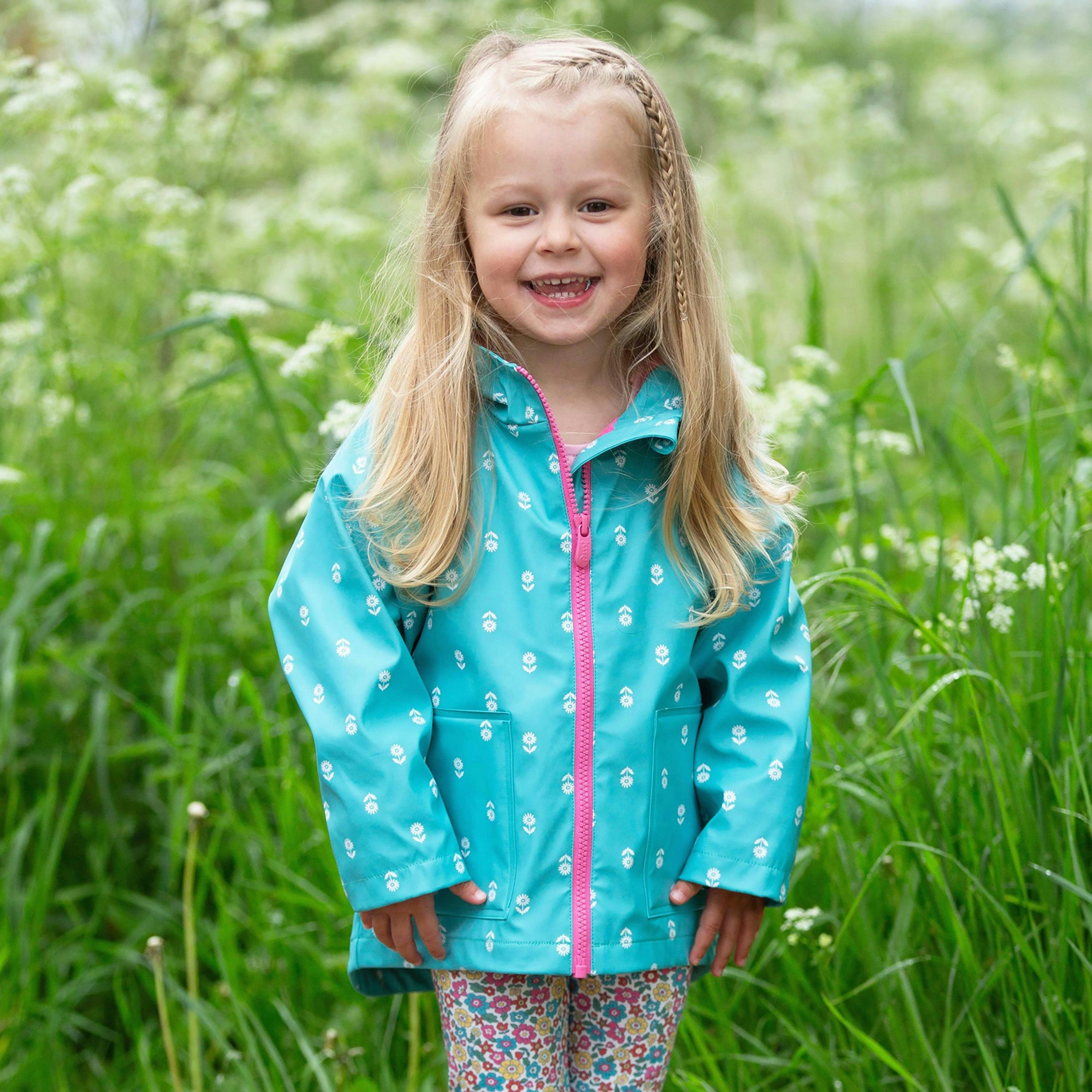 Kids Daisy Dot Splash Coat , view 2 of 5