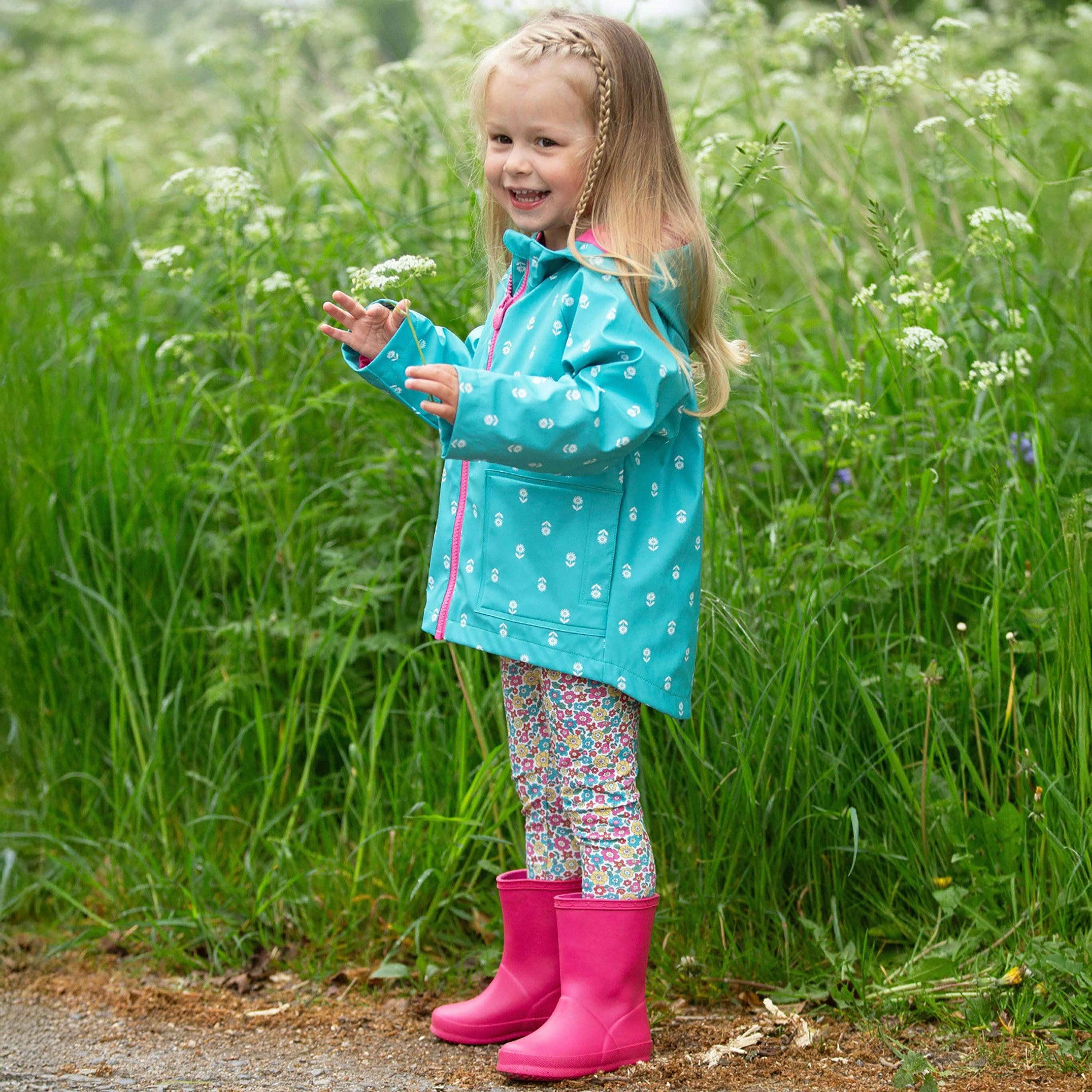 Kids Daisy Dot Splash Coat , view 3 of 5
