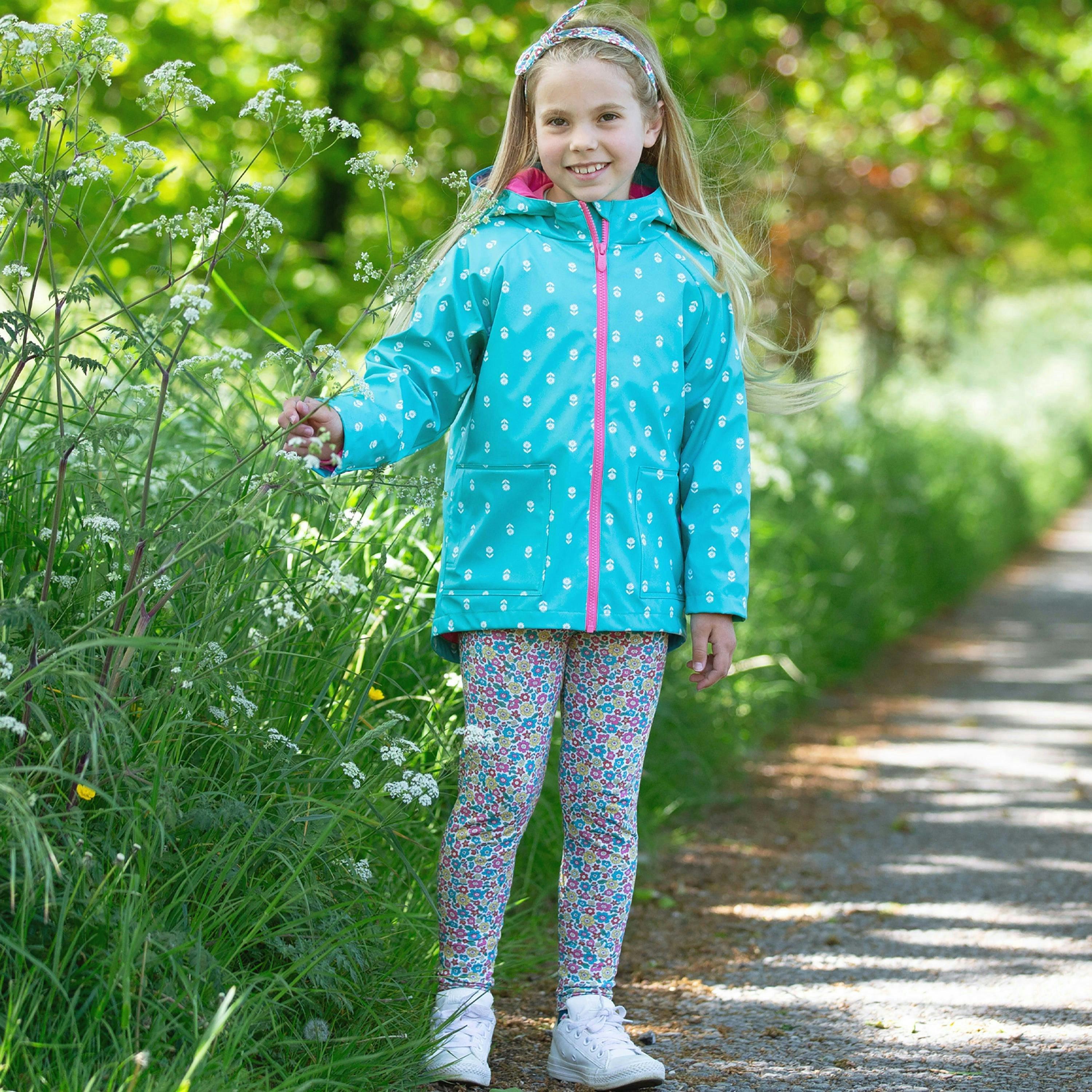 Kids Daisy Dot Splash Coat , view 4 of 5