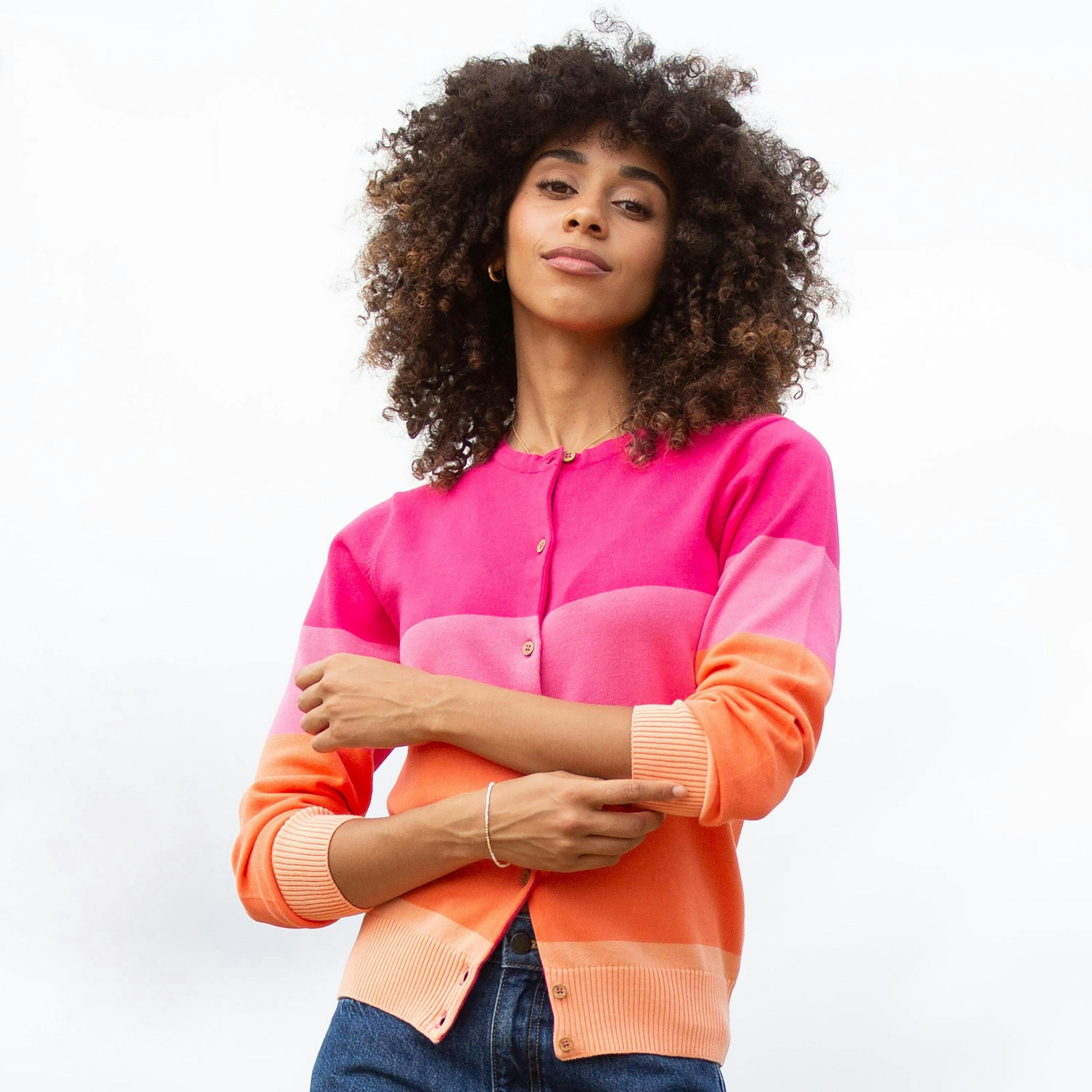 Sandecotes Organic Knit Cardigan Sunset , view 1 of 3