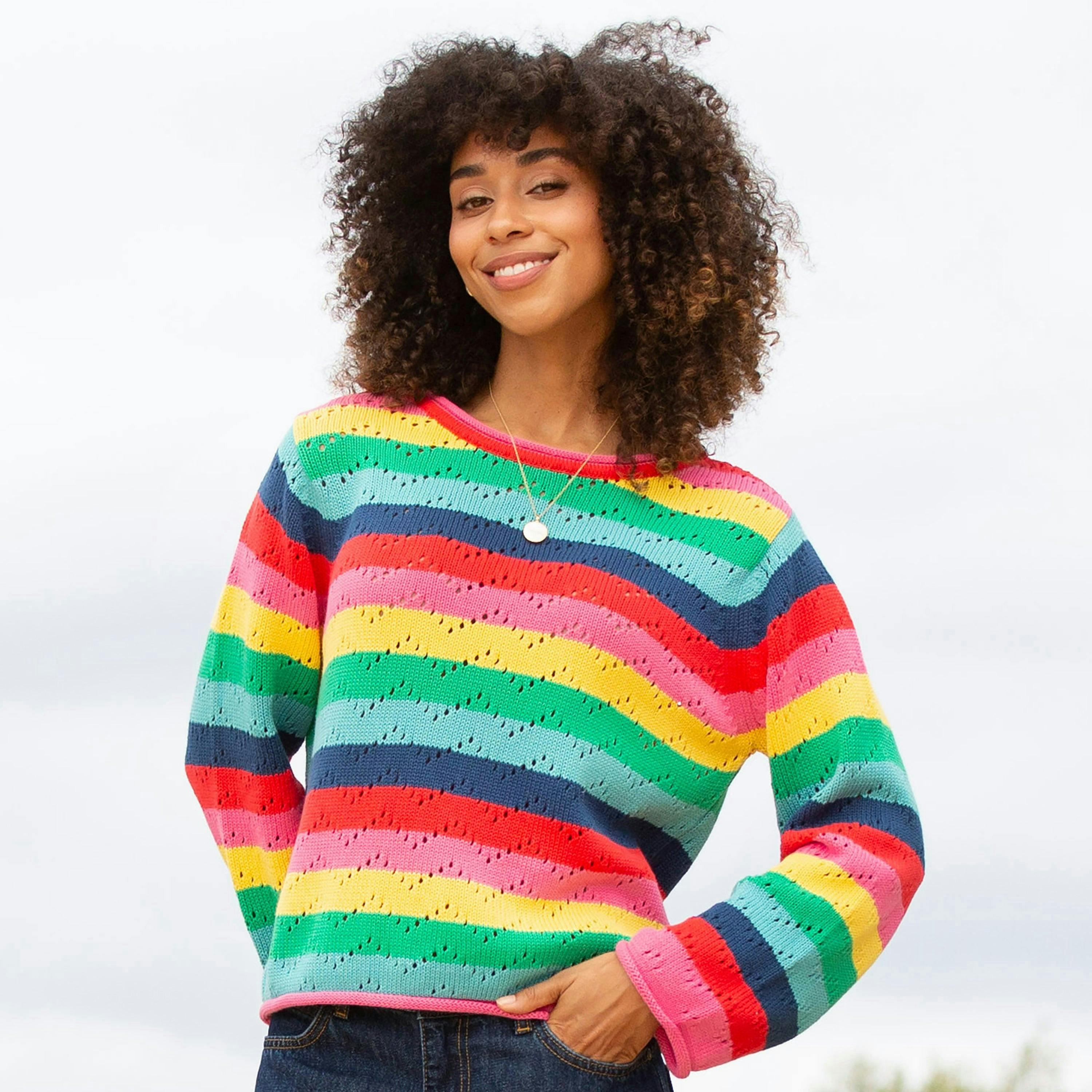 Hermitage Organic Knit Jumper Rainbow , view 1 of 3