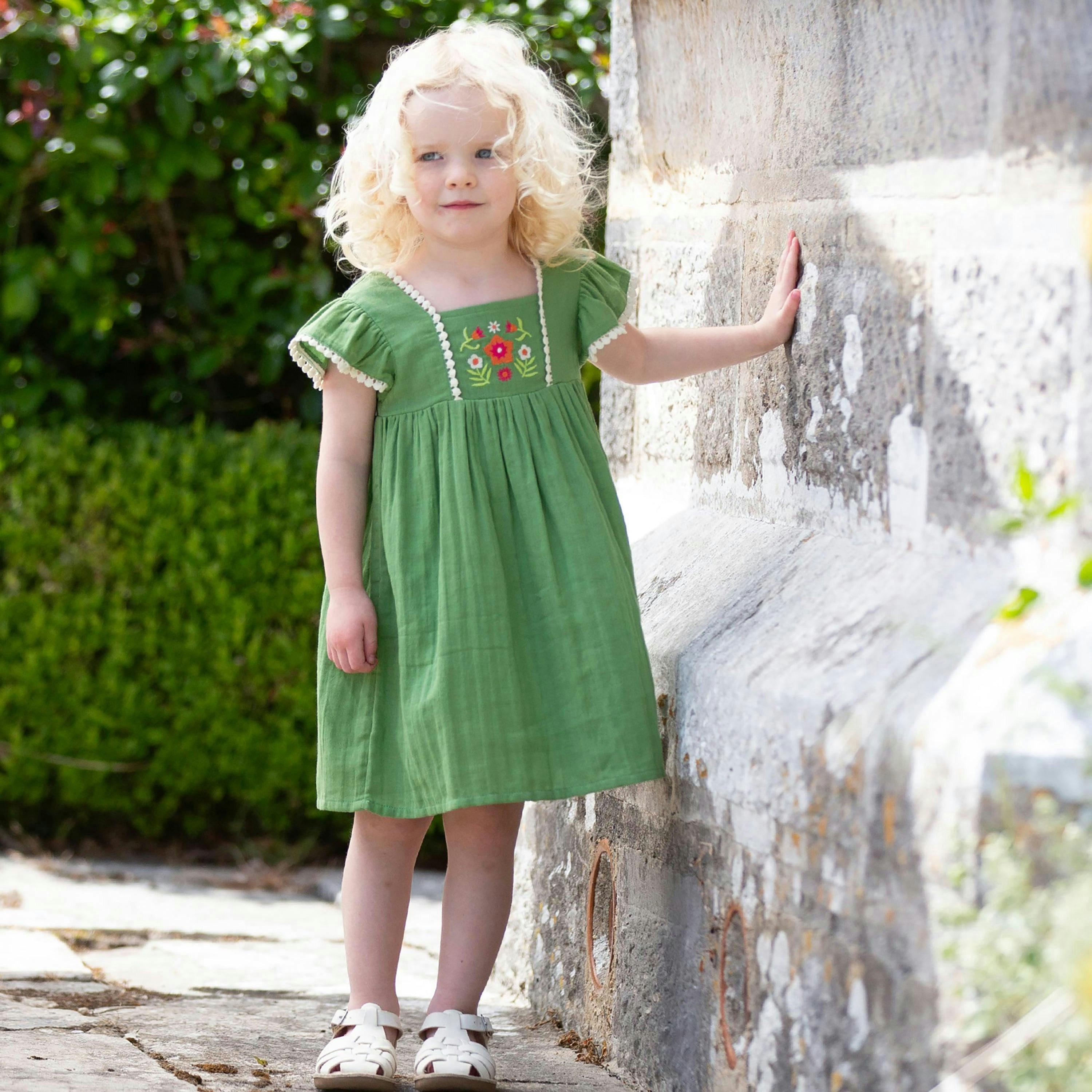 Kids Organic Flower Fairy Dress , view 2 of 3