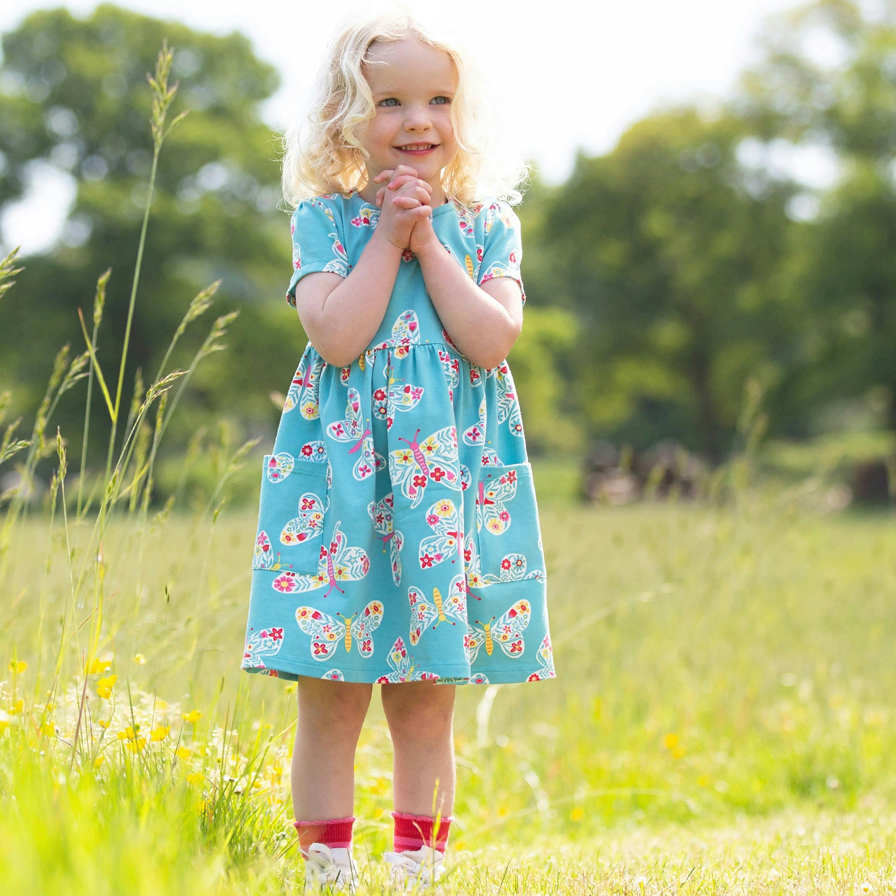 Kids Organic Flutterby Dress , view 2 of 6