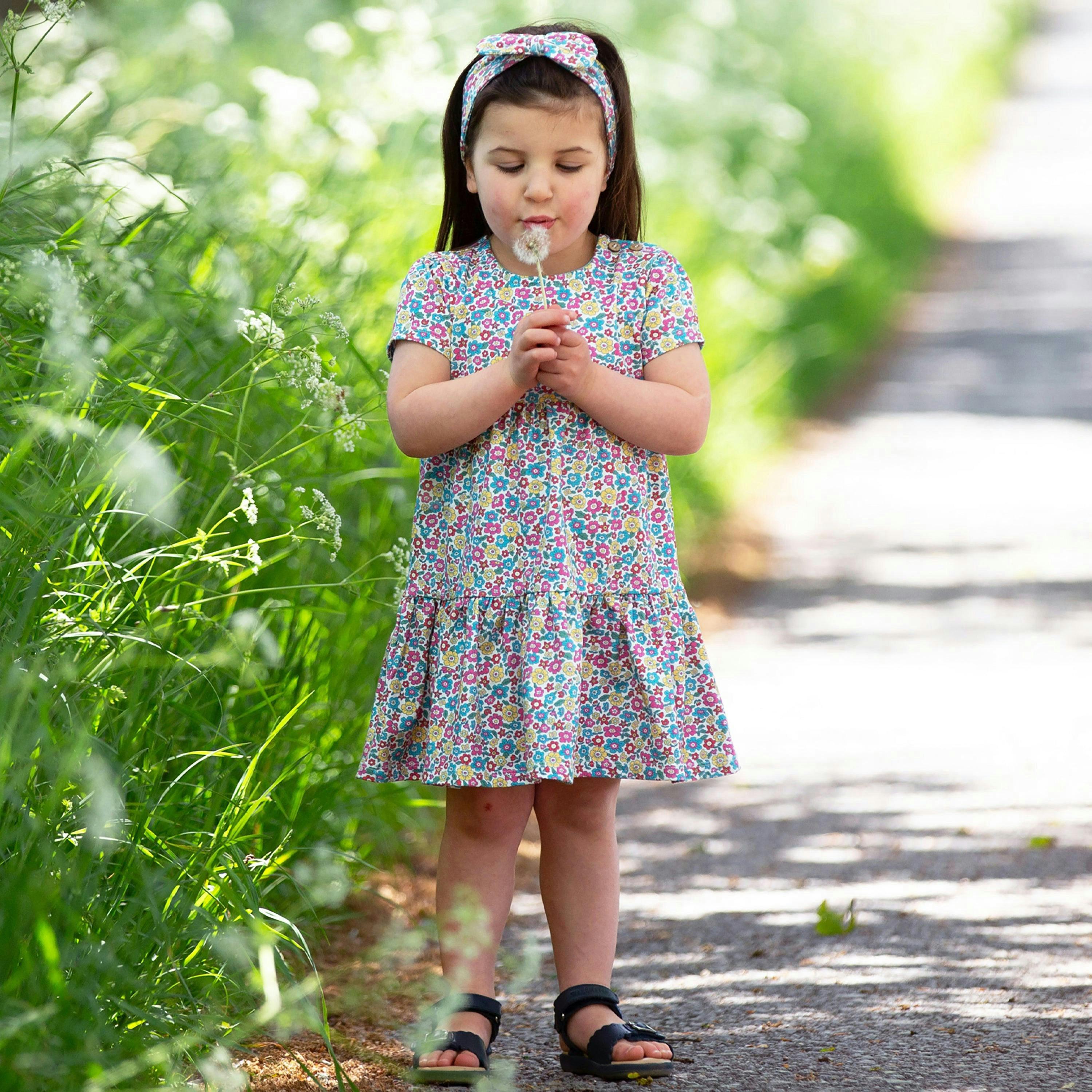Kids Organic Born To Bloom Dress , view 2 of 6