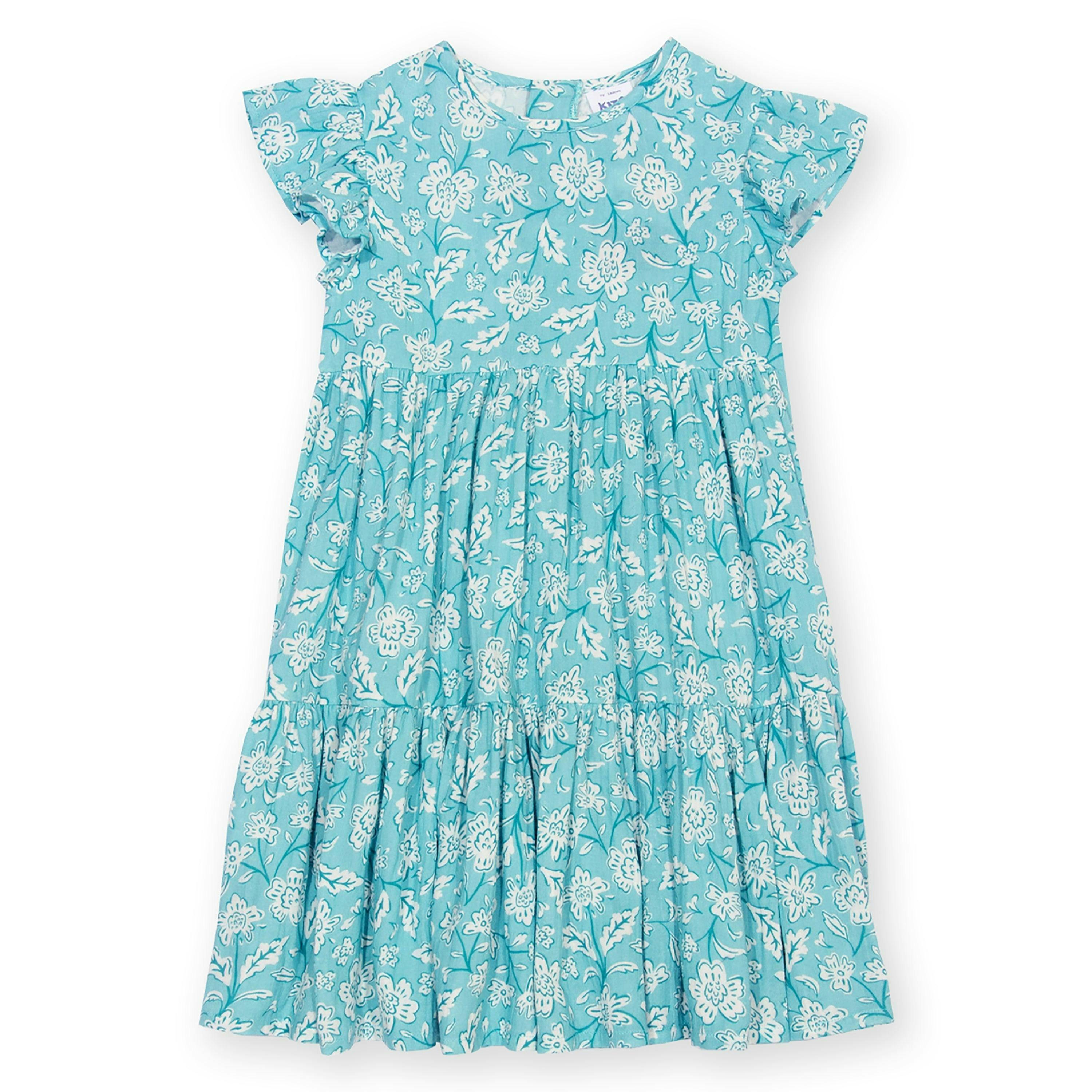 Kids Ocean Bloom Organic Dress , view 1 of 3