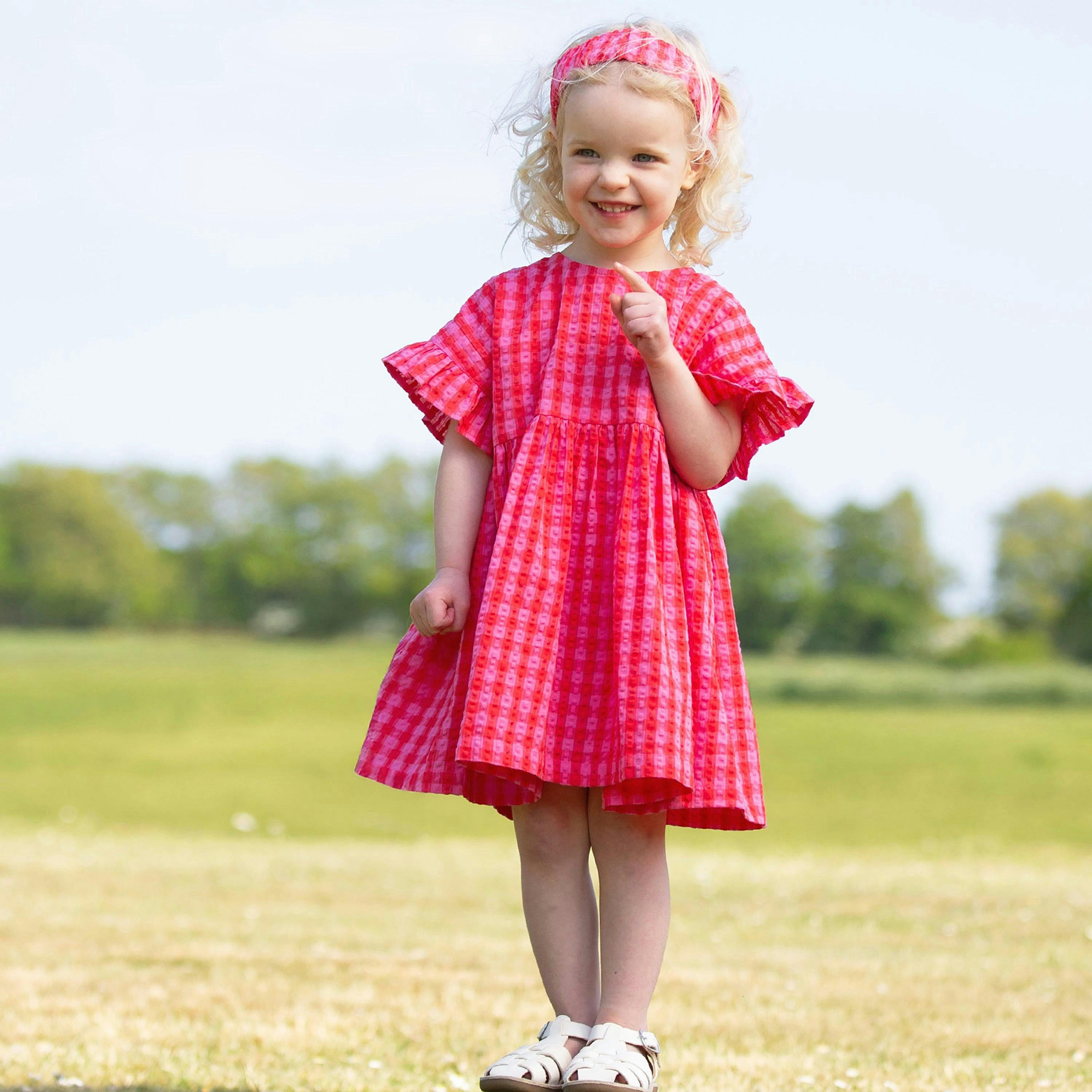 Kids Organic Gingham Dress , view 2 of 5