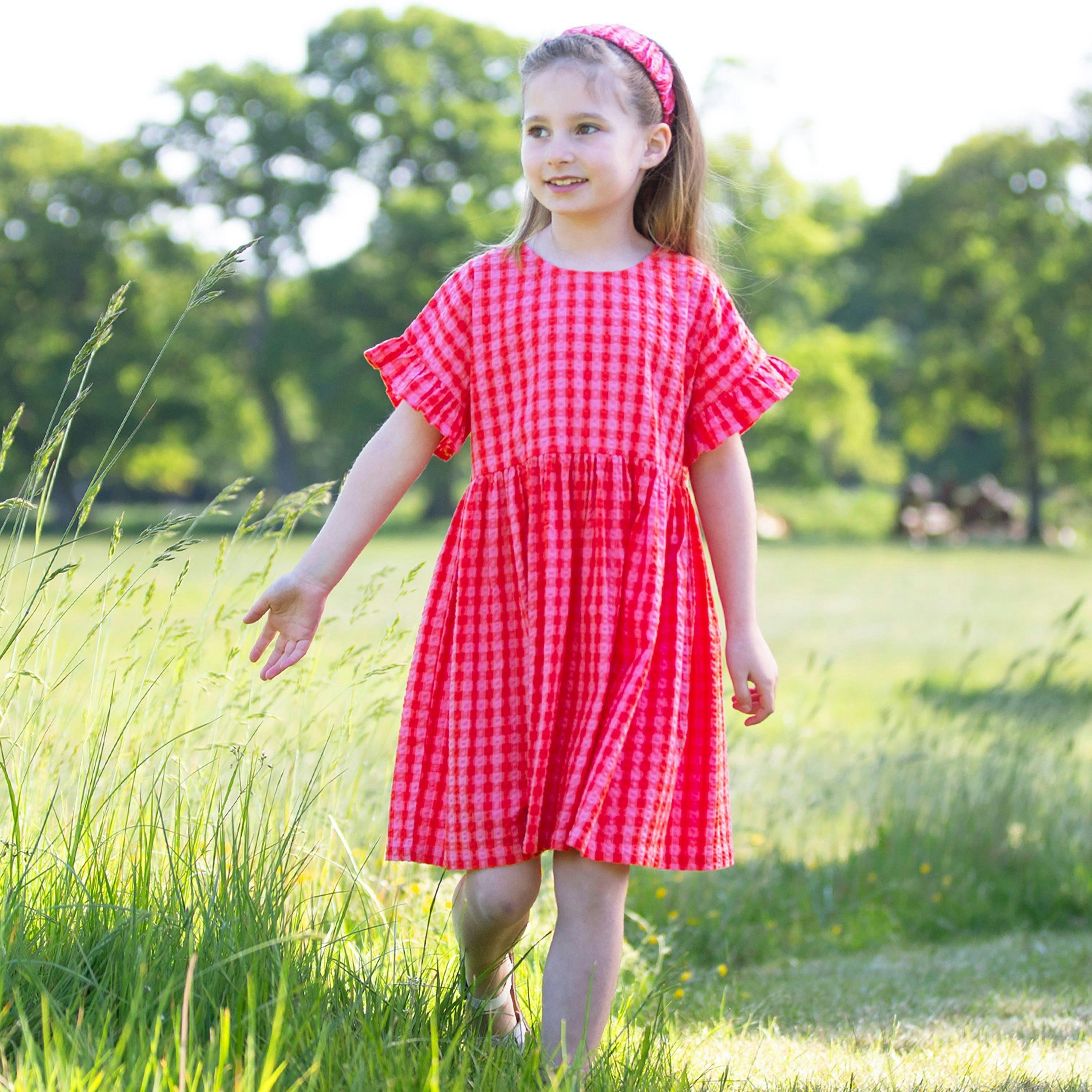 Kids Organic Gingham Dress , view 3 of 5