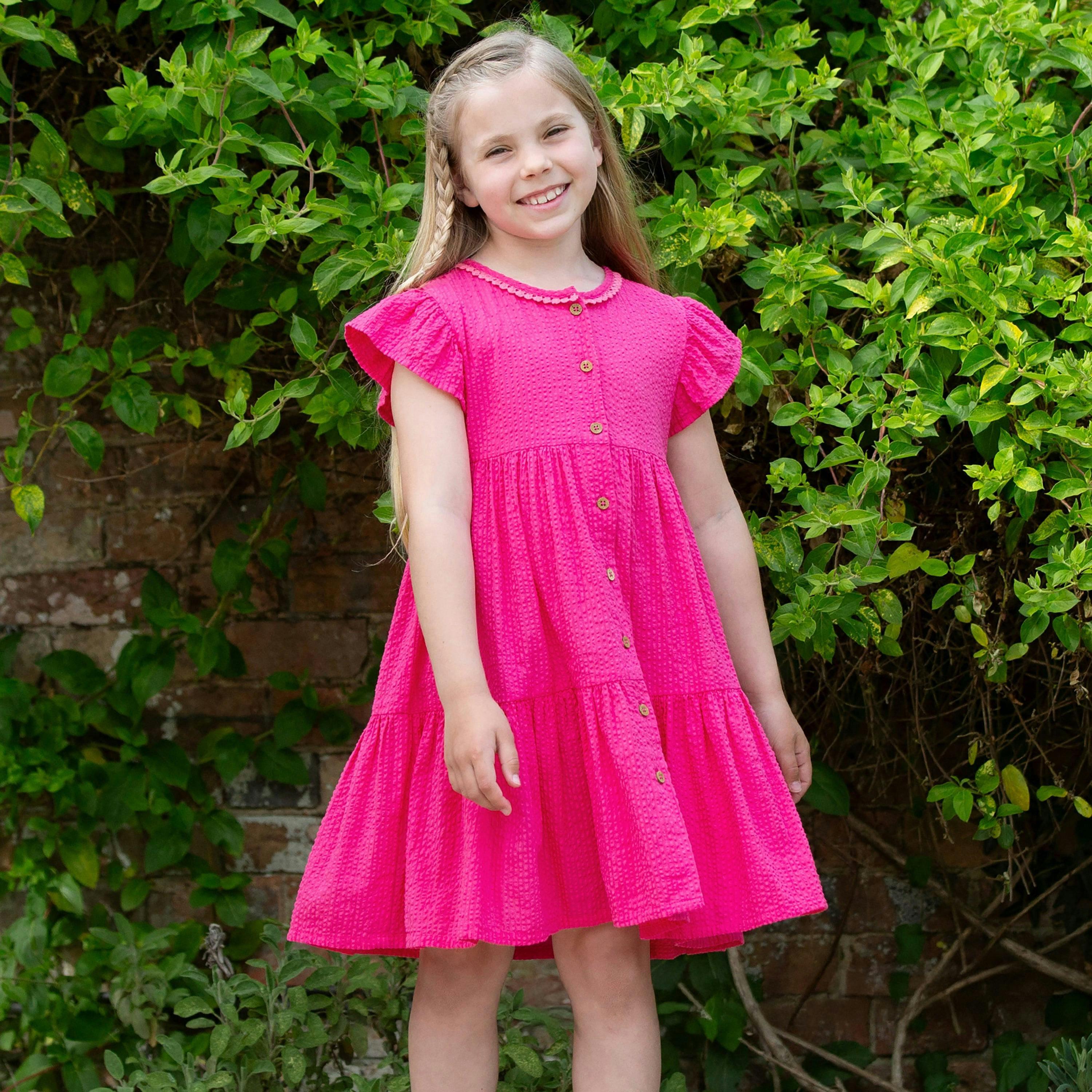 Kids Organic Waterfall Dress , view 3 of 5