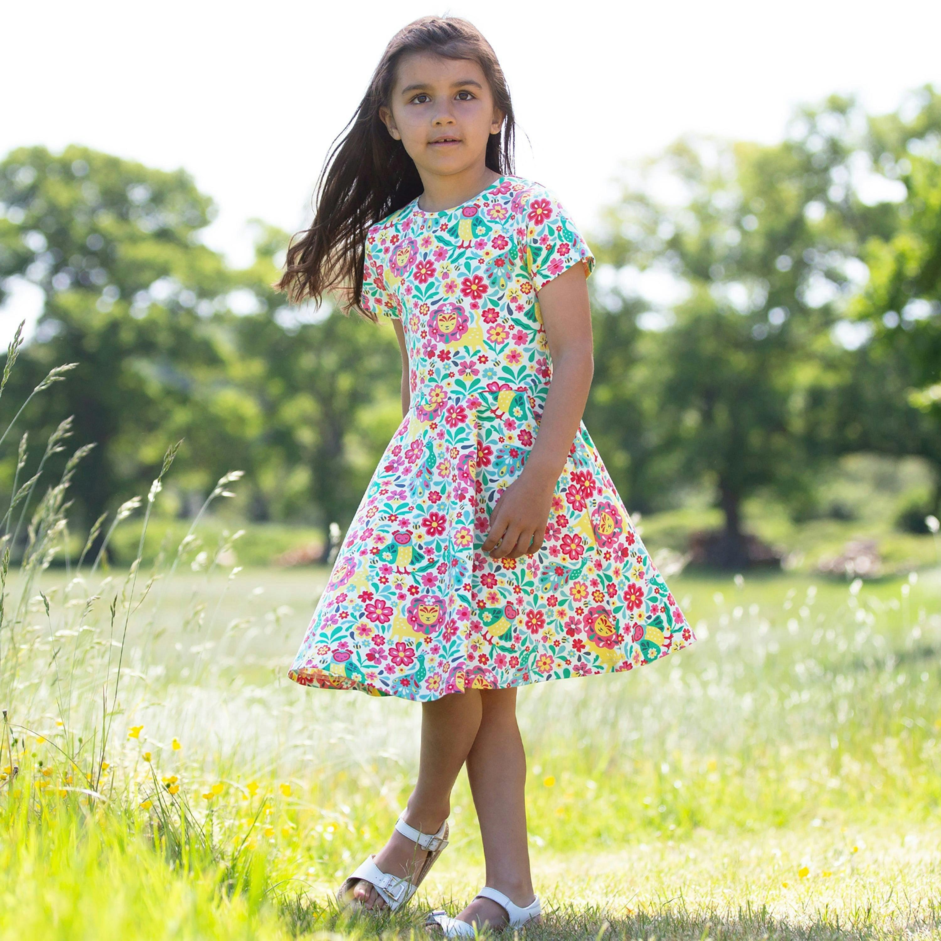 Kids Organic Growing Brave Skater Dress , view 2 of 4